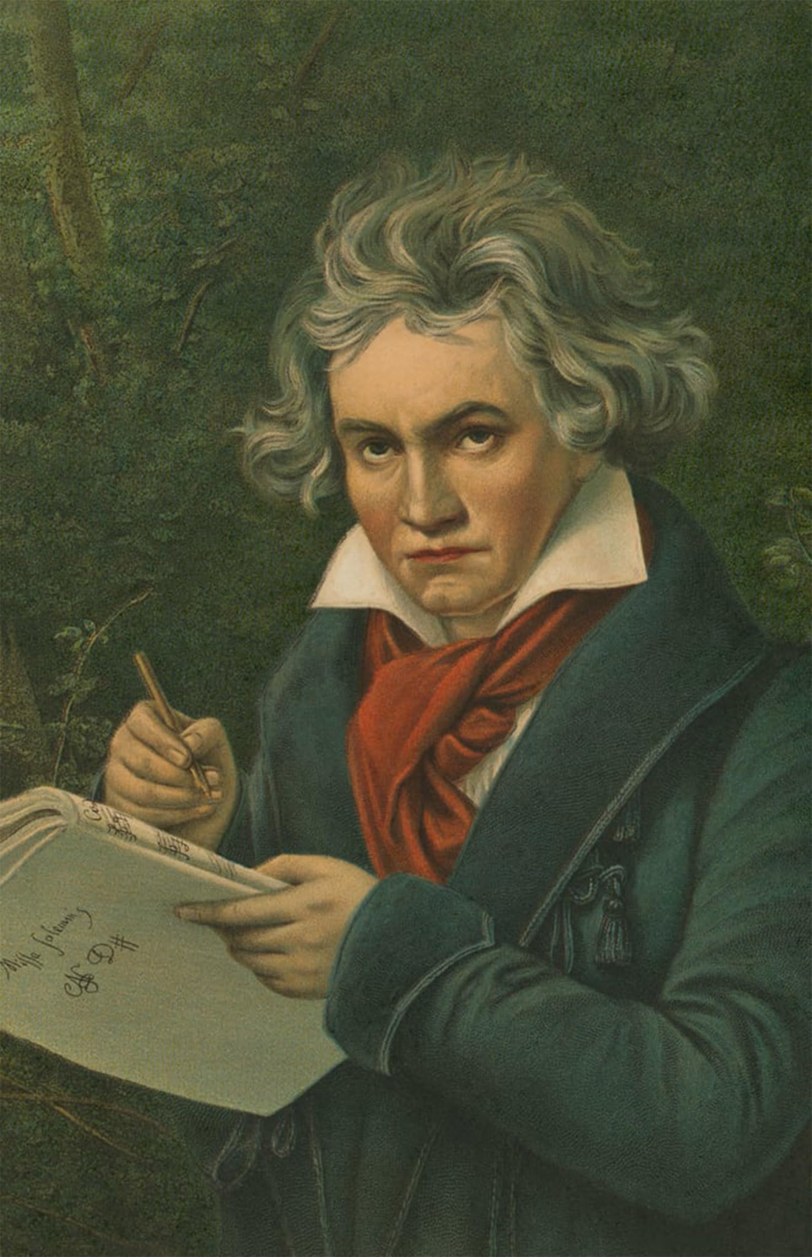 ARTXLXXBN Famous Painting Art Wall Decor Abstract Art Picture Ludwig Van Beethoven by Carl Stieler Animal Pictures for Home Decor 60x90cm
