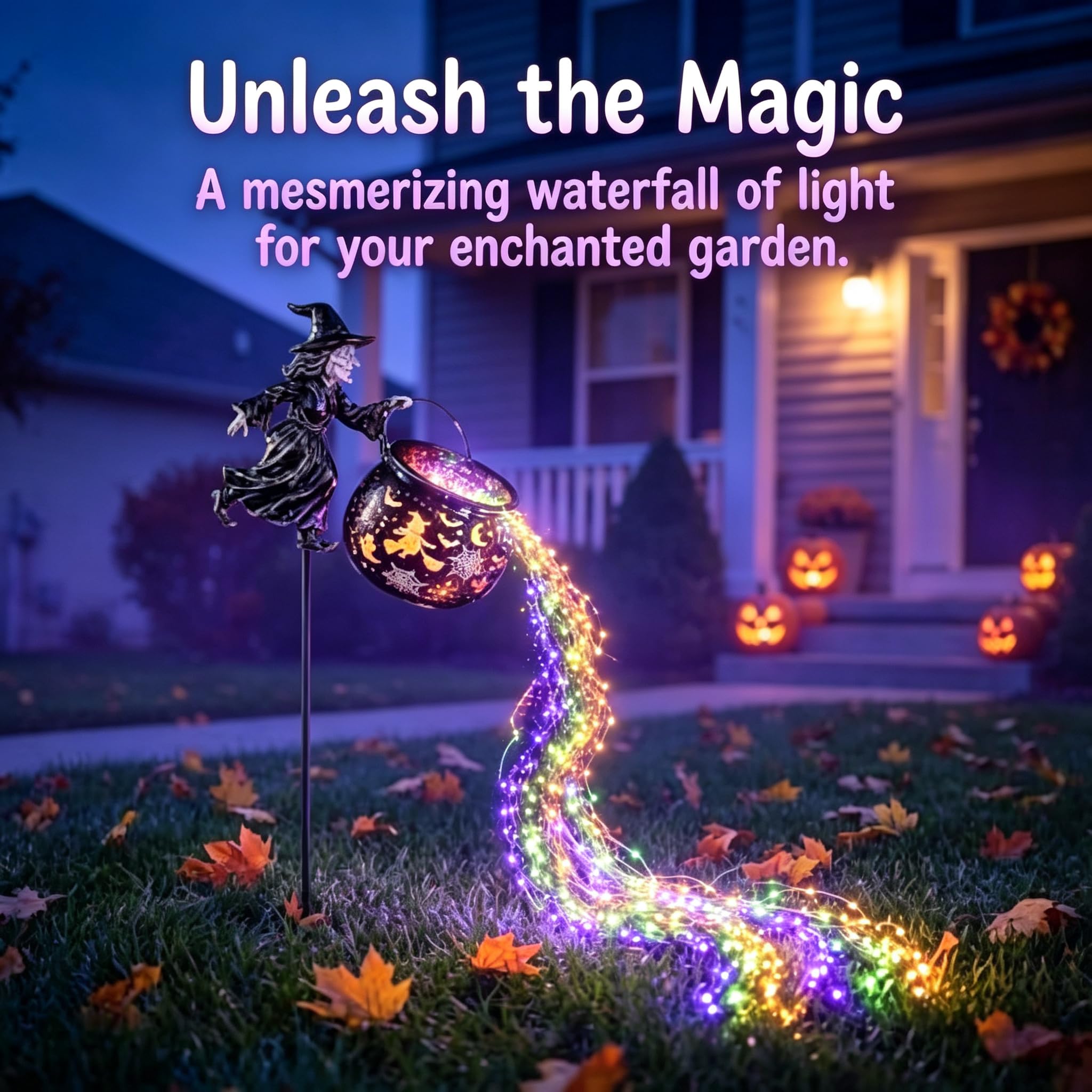 Luz de Segador Solar, Linterna de Flujo Azul para Decoración de Jardín