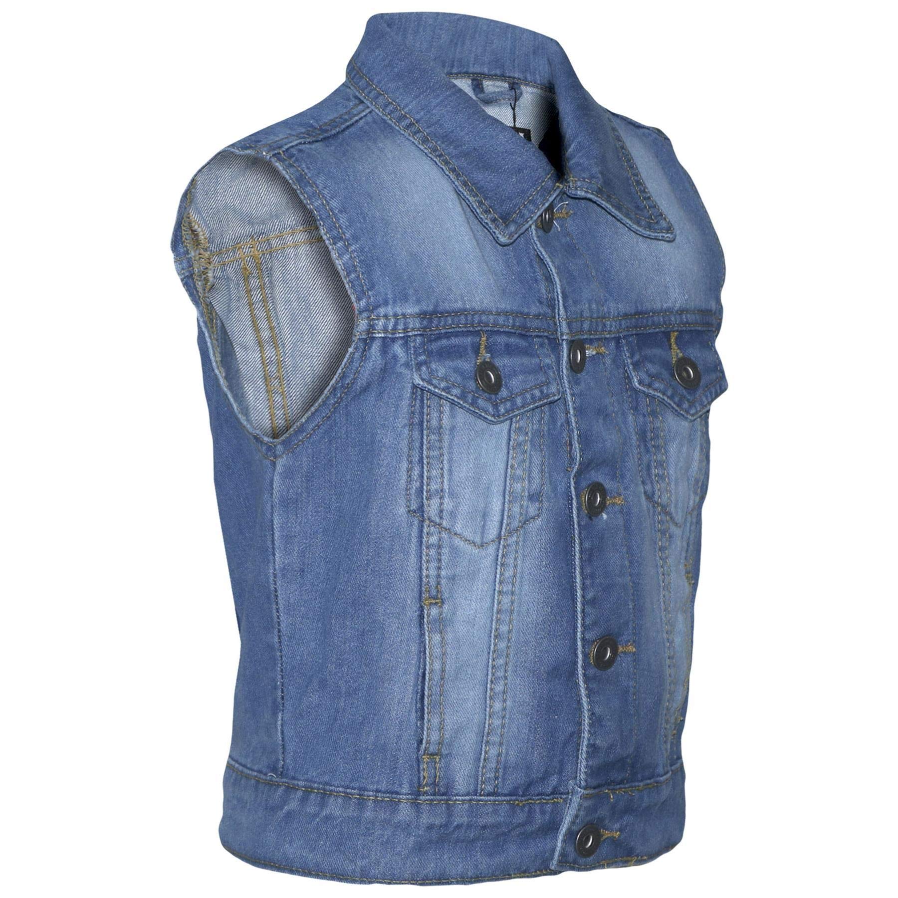 A2Z 4 Niños Chaqueta De Mezclilla Para Niños Moda Jeans Chaleco Desgastado Elegante Sin Mangas Chaquetas De Escuela Abrigos Edad 3-13 Años