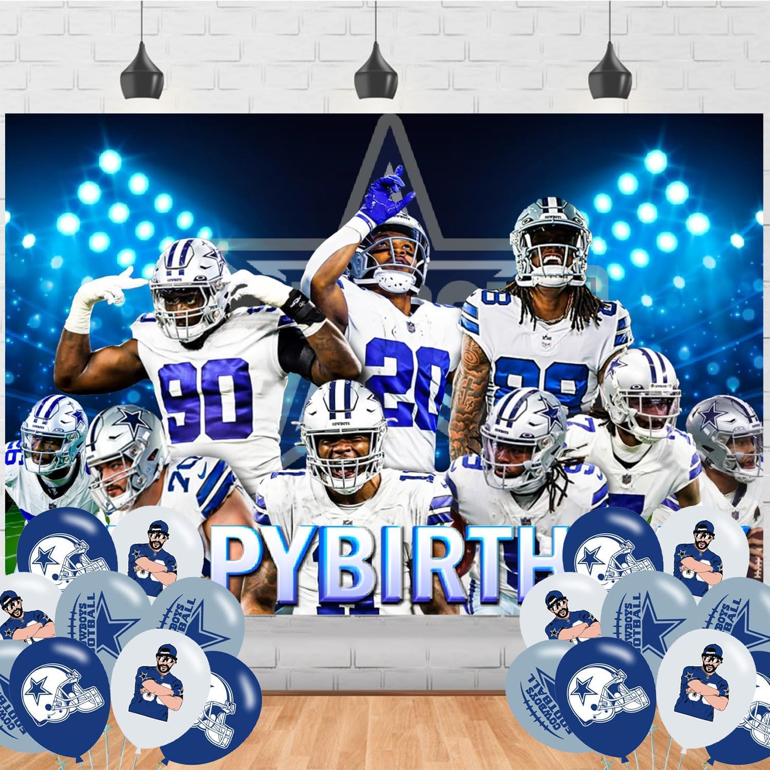 dallas cowboys football helmet photo booth of Backdrop 5x3 Vinyl Dallas Birthday Party Supplies Photography Background Picture Photoshoot Cake Table Decor Banner Video Shoot Drapes Poster : Electronics updated-1764960406 Travelon Crossbody Bags Adult supervision required Color:Electric Silverside