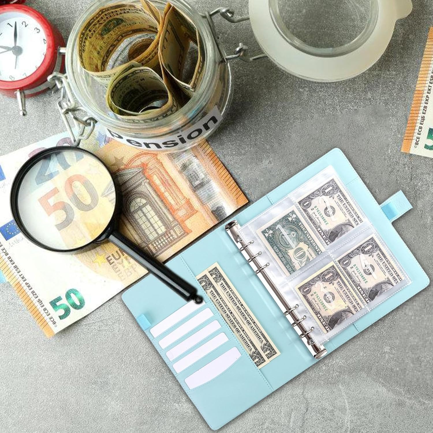 Budget Binder Book Set- 17.6cm X 23.5cm Portable 100 Envelope Challenge Binder| Multifunctional Savings Challenges Book Set| Envelope Challenge Binder Set for Saving Accessories and Persoon - Image 2