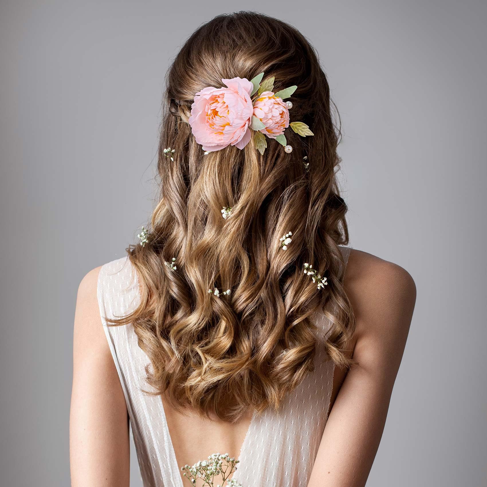 Amazon.com : HINZIC 2pcs Silk Flower Hair Clips for Women, 2  display picture 3