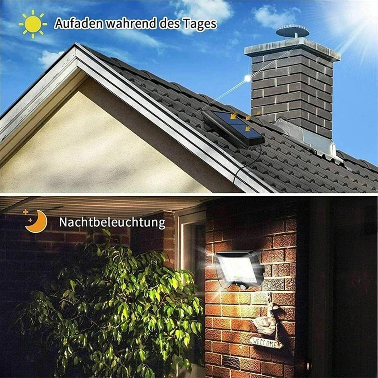 100/120/160COB solarna dzielona lampa ścienna, 3 tryby, wodoodporny czujnik ruchu, ogrodowe lampy uliczne, lampa solarna do ogrodu, bezpieczna lampa ścienna (120COB z RC)