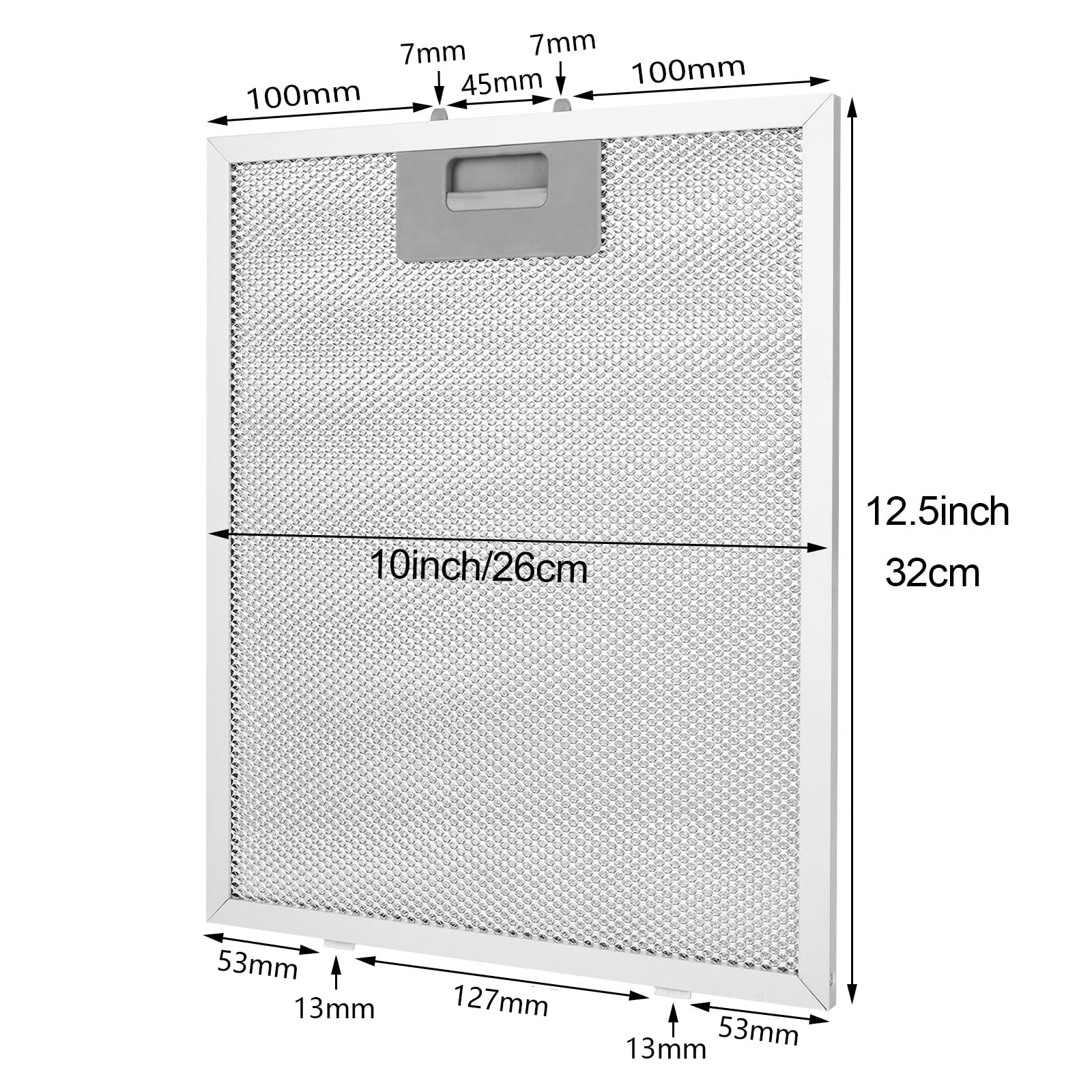 Metalowy filtr przeciwtłuszczowy do okapu kuchenne 4 szt. 320x260mm 5-warstwowa aluminiowa siatka filtr do okapu filtry do wyciągu filtry do okapu kuchennego wymiana
