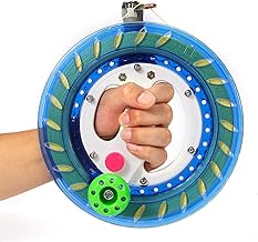 E-TING Kite Reel and Line - 8 Inch Dia with 1000ft High Strength String, Locking Spool for Outdoor Kites, Ideal for Kids, Adults, and Toddlers (Blue)