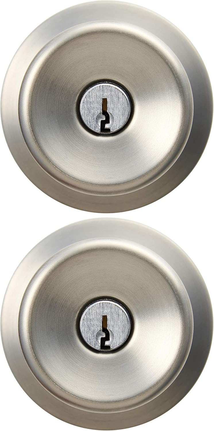 Hyper Tough Keyed Entry Tulip Style Doorknob, Stainless Steel(Ss) Finish, Twin Pack