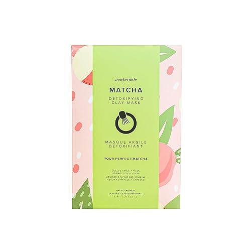 Maskeraide Matcha Máscara de arcilla desintoxicante de té verde con arcilla de caolina, limpieza profunda, desintoxicante, hidratante,