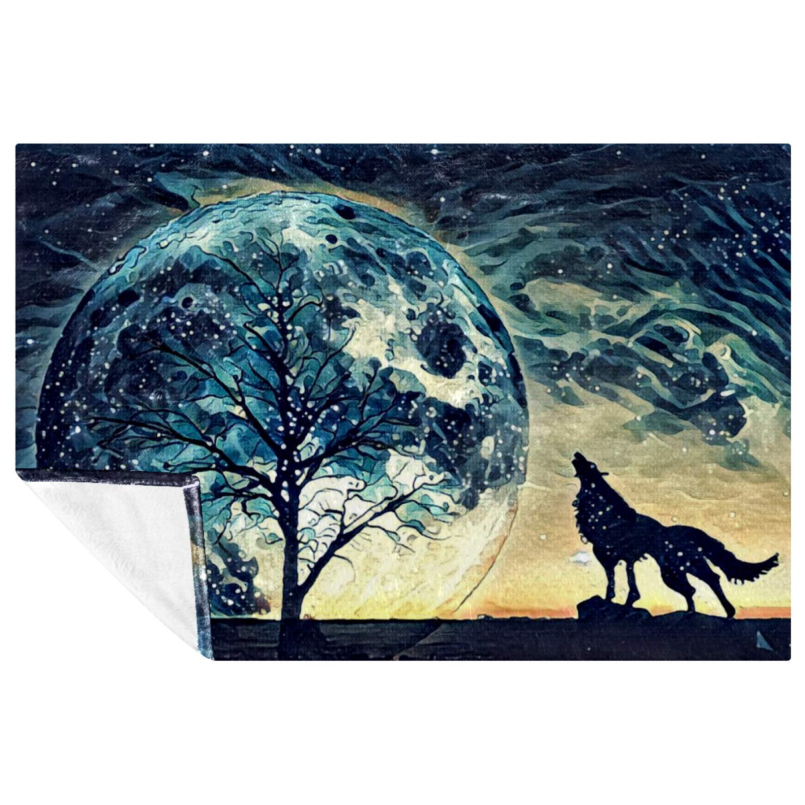 Couvre-lit chaud loup et nature pour vos pique-niques et camping