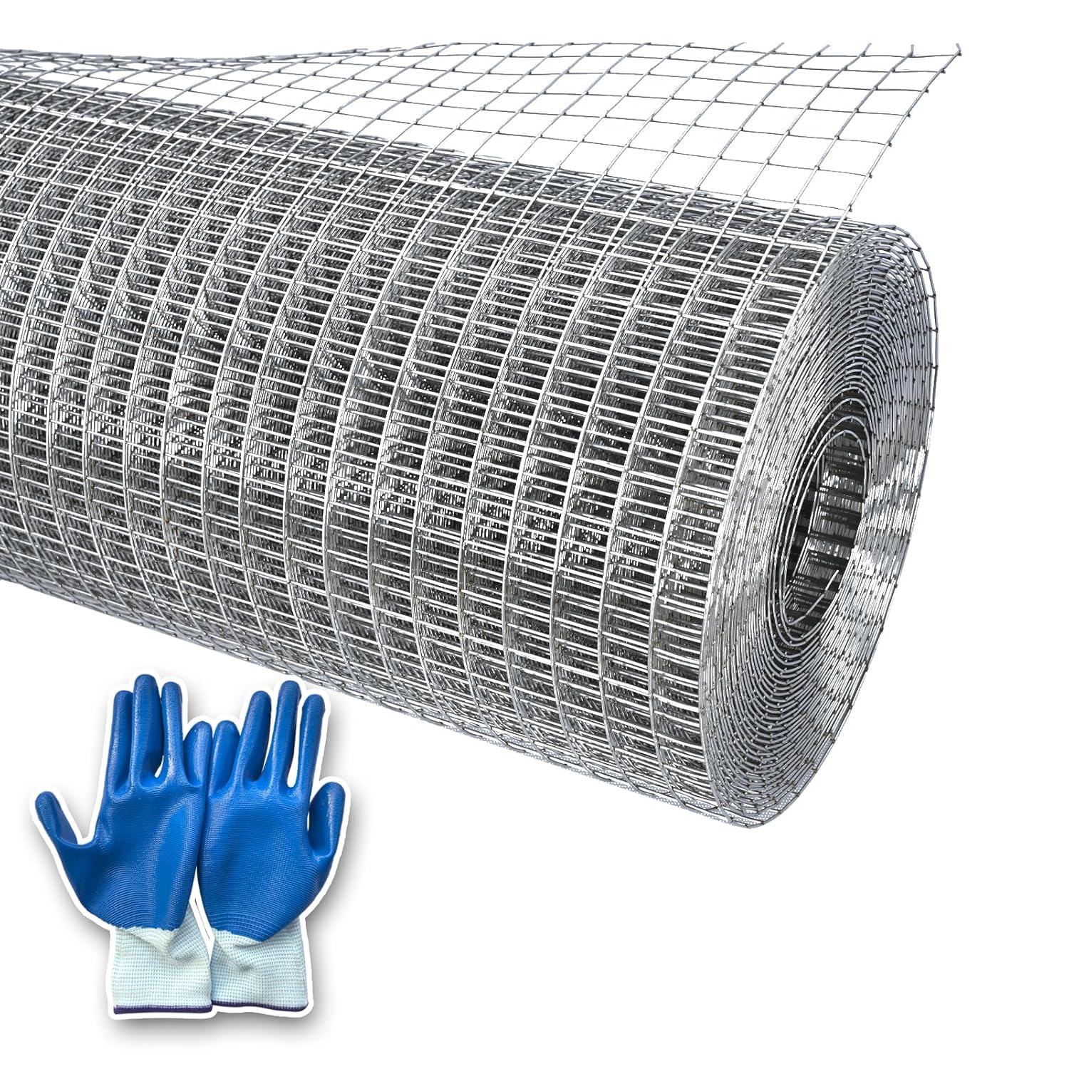 304 Stainless Steel Hardware Cloth Wire Mesh Roll, 1/4 inch 23 Gauge Welded Fence for Garden Protection, Chicken Coop, Squirrel Barrier, Animal Enclosure, DIY Projects (24in×98ft)