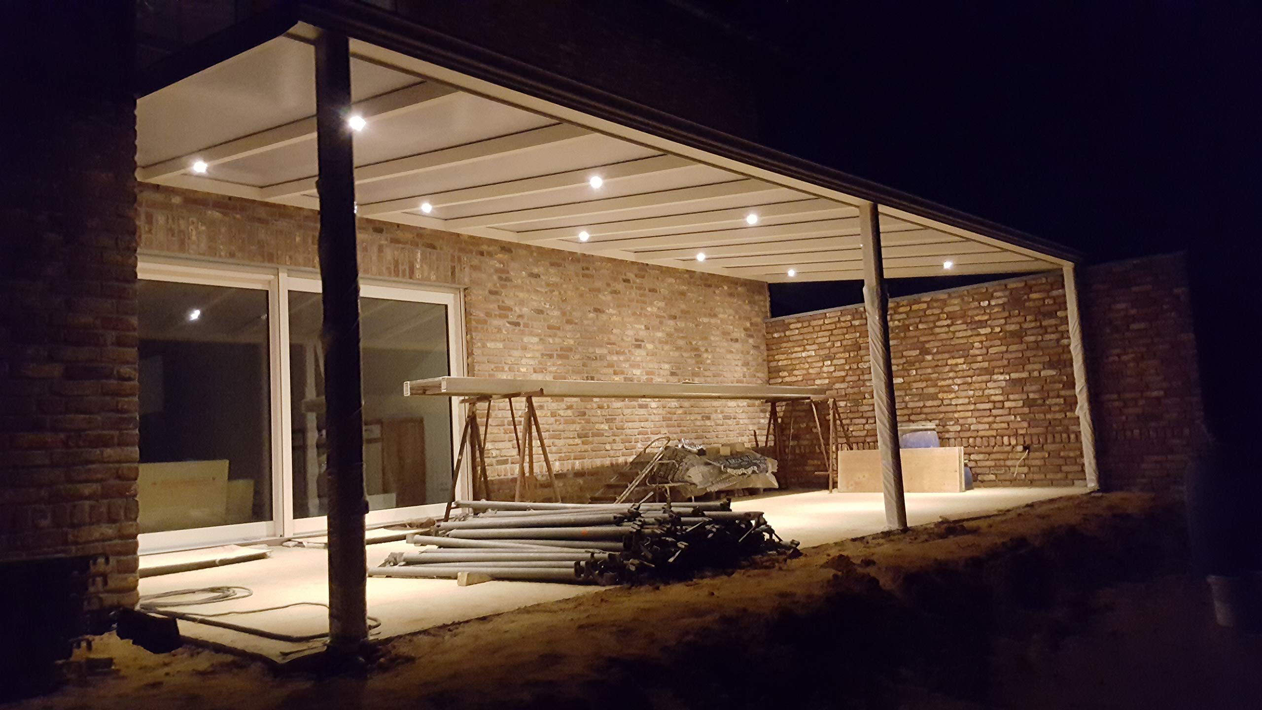1W LED Mini Einbaustrahler, Aluminium, IP65 Wassergeschützt, 3000K Warmweiß, Dimmbar, Mini-Einbauleuchten für Innen- und Außen, ideal für Terrassendach, Bad, Dusche uvm (Weiss, 12er-Set)