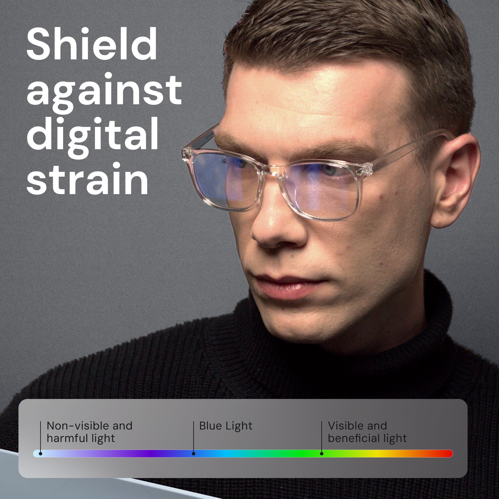 Gaoye Lunettes bloquant la lumière bleue – Faux lunettes de vue carrées tendance, lunettes de jeu anti-UV, lunettes de jeu sur ordinateur pour femme/homme