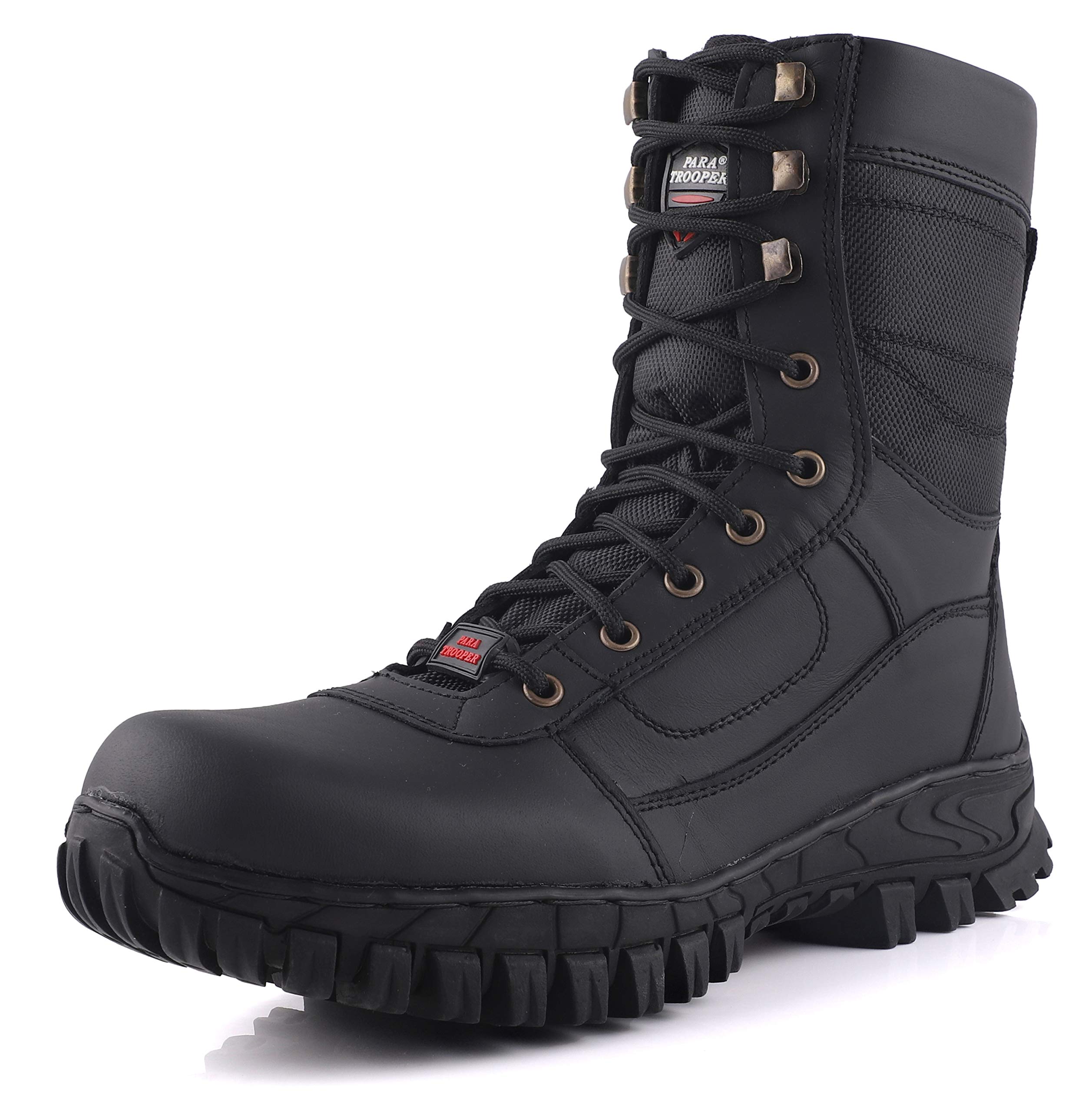 PARA TROOPER Men's Black Leather Tactical Combat Army Boot