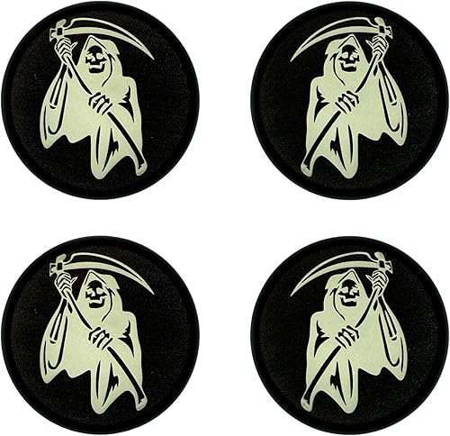 Kustom Cycle Parts Grim Reaper - Cubiertas de lente de luz de señal de freno de bala ahumadaintermitente compatibles con Harley Davidson Street