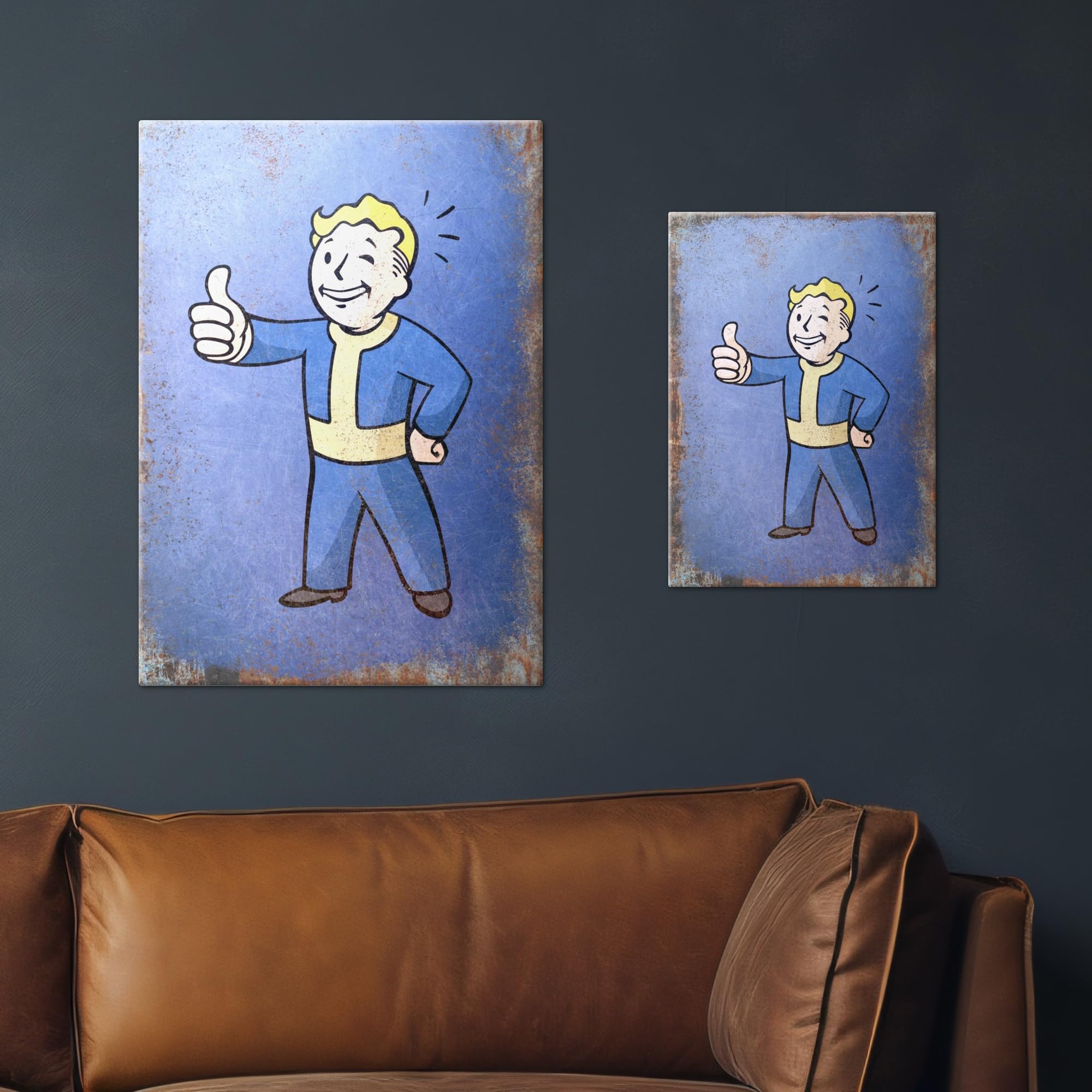 Displate - Poster In Metallo - Montato a Magnete - Fallout - Rule of Thumb