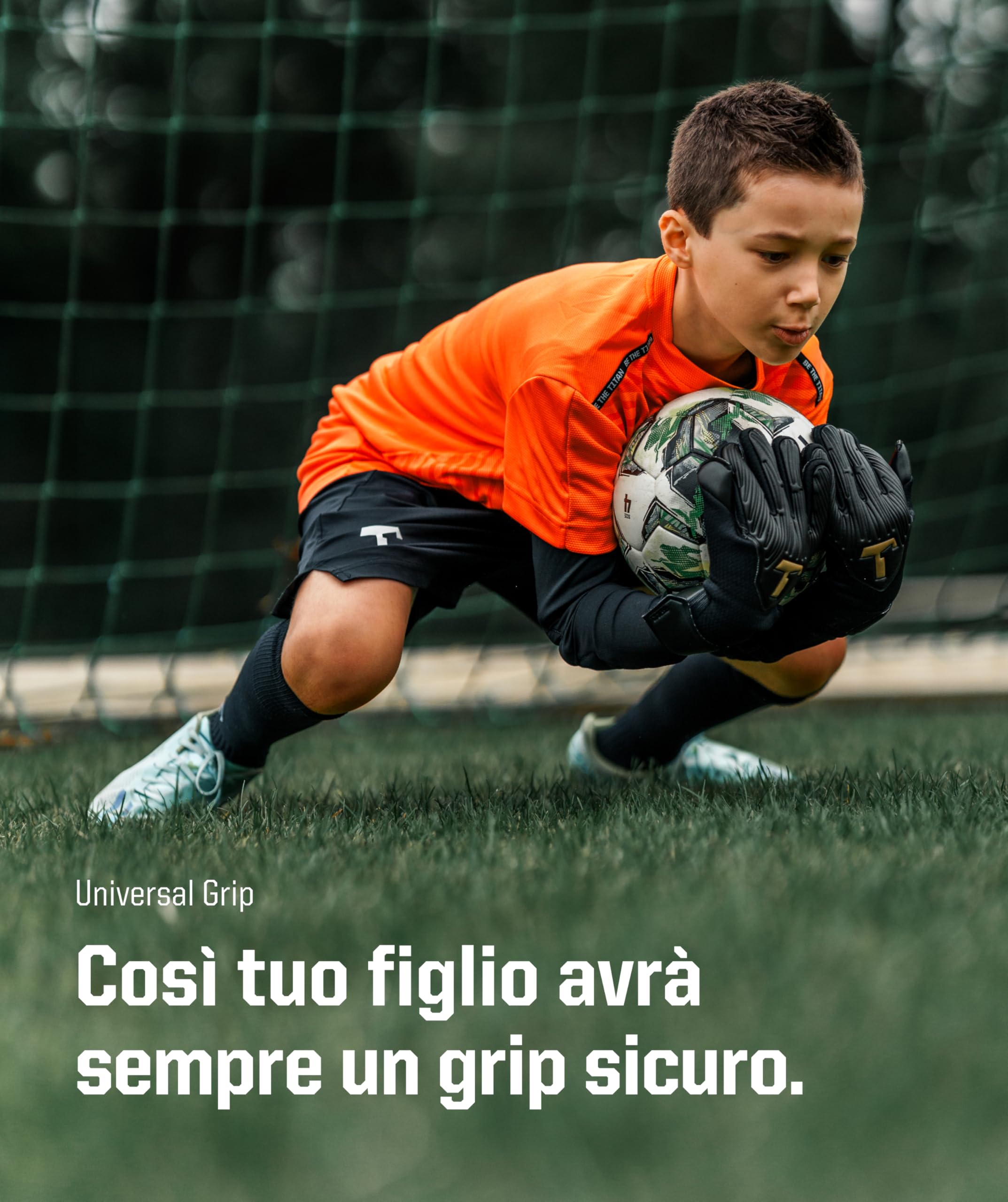 T1TAN Rebel Guanti da portiere per bambini - guanti da portiere di calcio - senza protezione per le dita