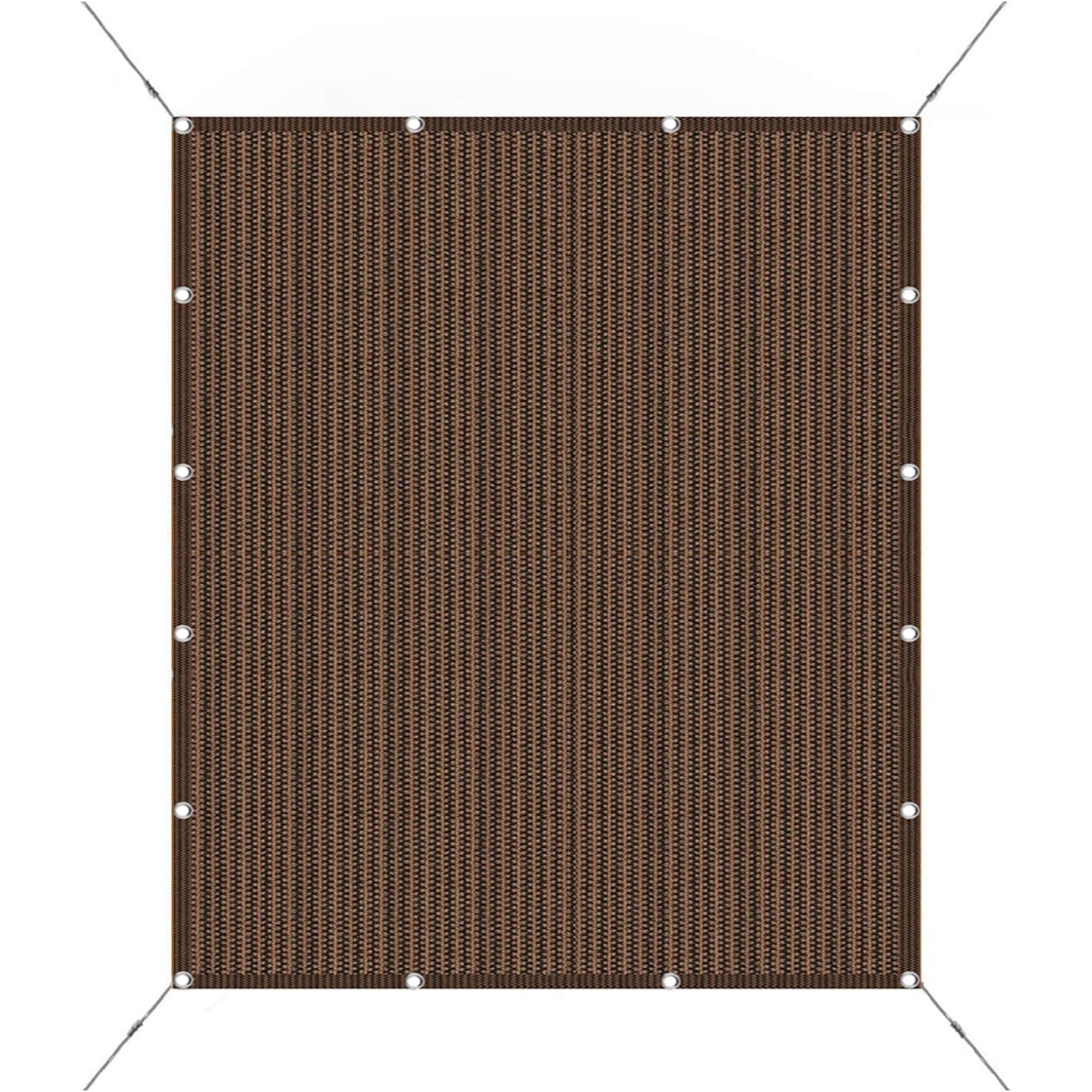 Voile d'ombrage rectangulaire 200x200 cm HDPE marron pour jardin