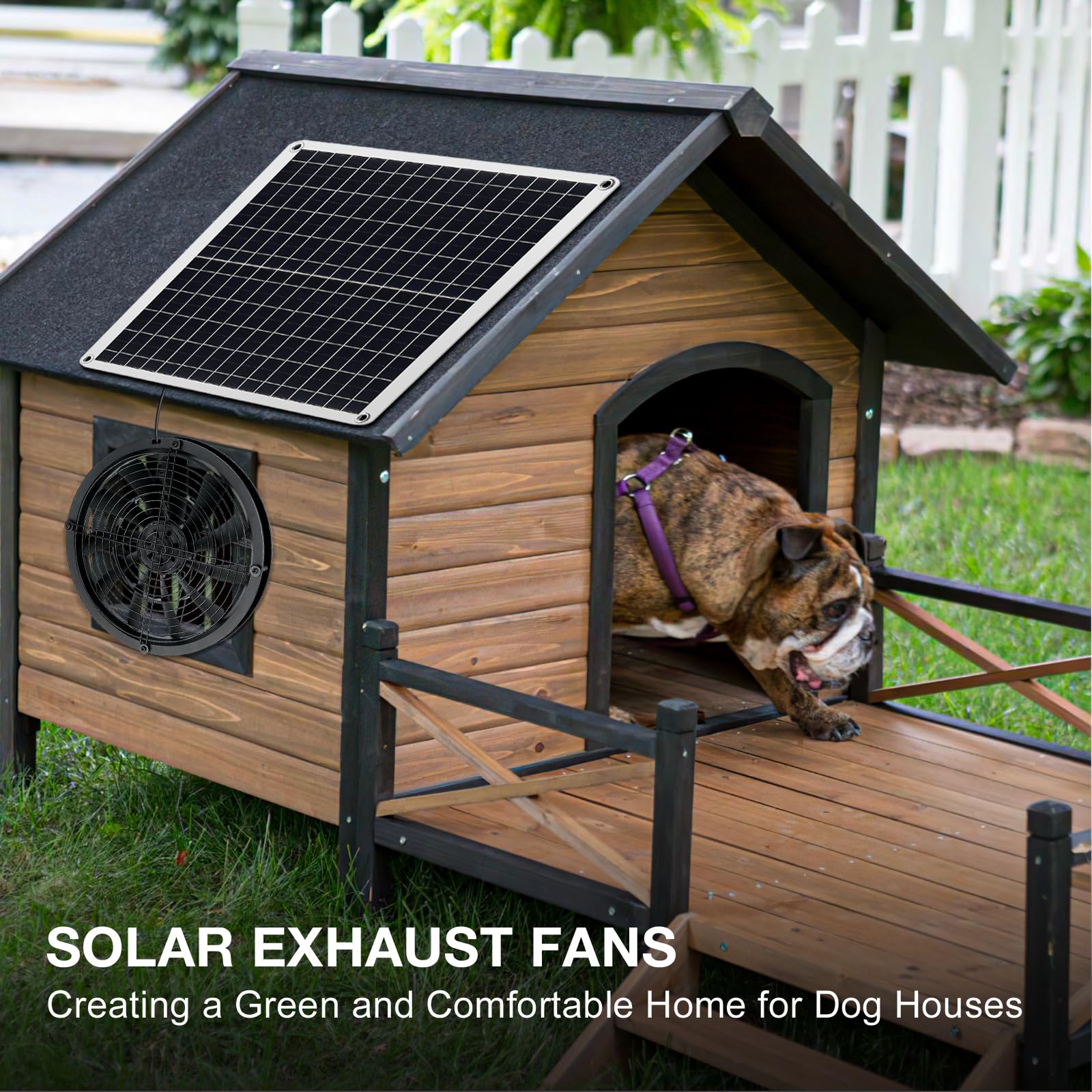 Ventilatore di scarico a energia solare, 20 W, in silicio monocristallino, a energia solare, per polli, serre, animali domestici, scarico finestre