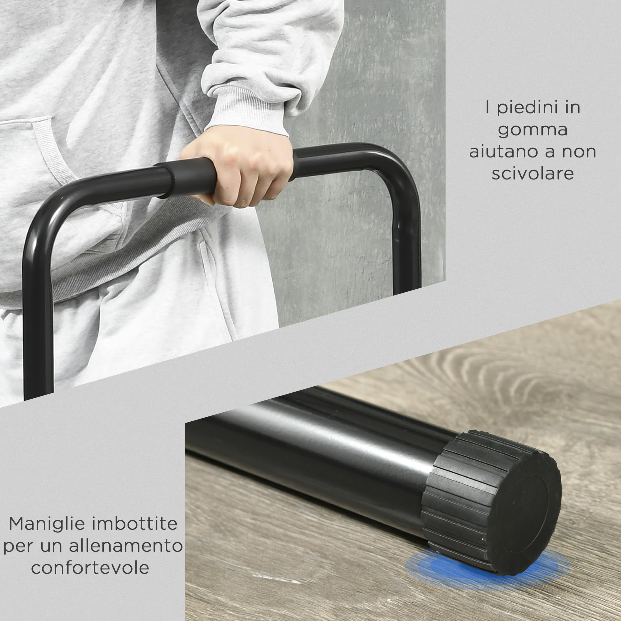 SPORTNOW Barra per Dip in Acciaio ad Altezza Regolabile con 6 Lunghezze Regolabili, 90-102x65x80-90 cm, Nera