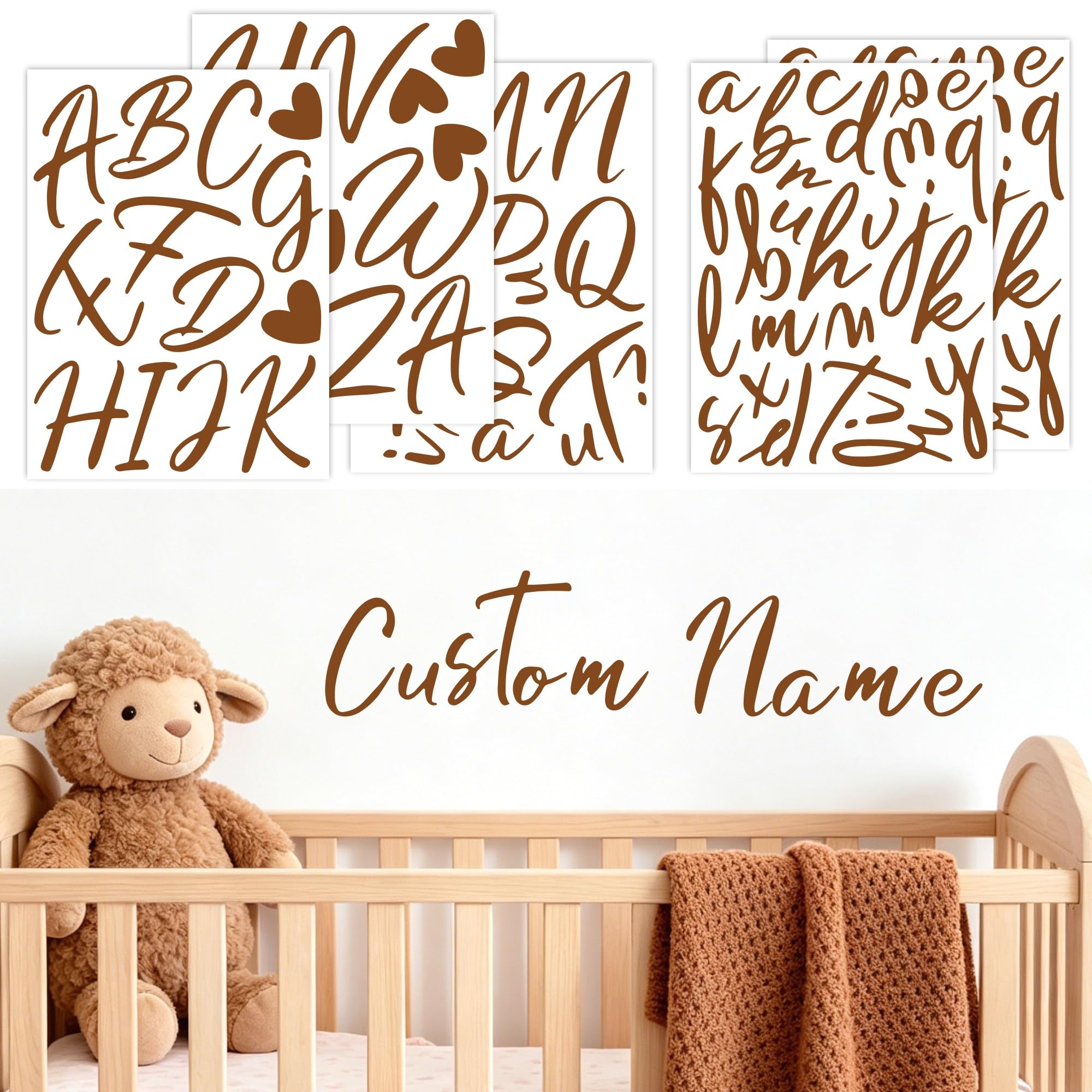 Autocollant mural amovible vinyle alphabet pour chambre bébé et enfant