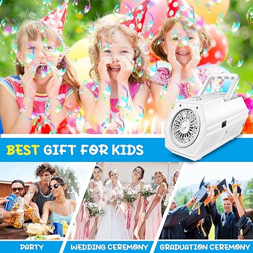 Miniatura 7 de Máquina de burbujas automática sopladora de burbujas para niños fabricante de burbujas eléctrico para niños pequeños juguetes al aire libre -