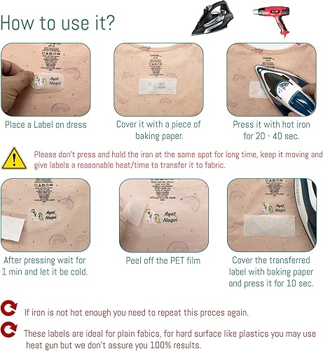 Miniatura 6 de Calcomanías de etiquetas personalizadas (100 unidades), etiquetas de nombre de 1.6 x 0.6 pulgadas, etiquetas para ropa, suministros de guardería