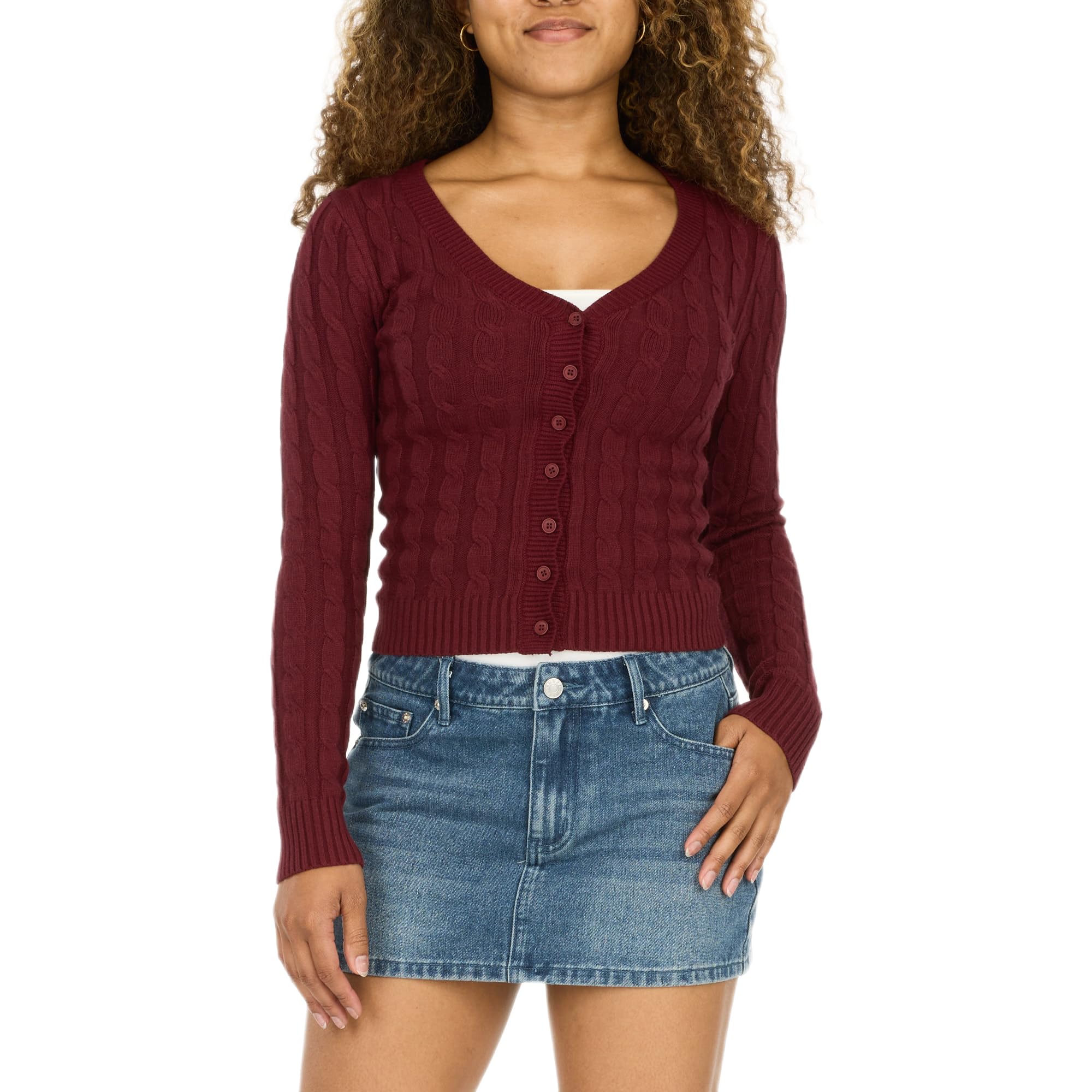 Forever 21 Womens V-Neck Cardigan with DTM Buttons