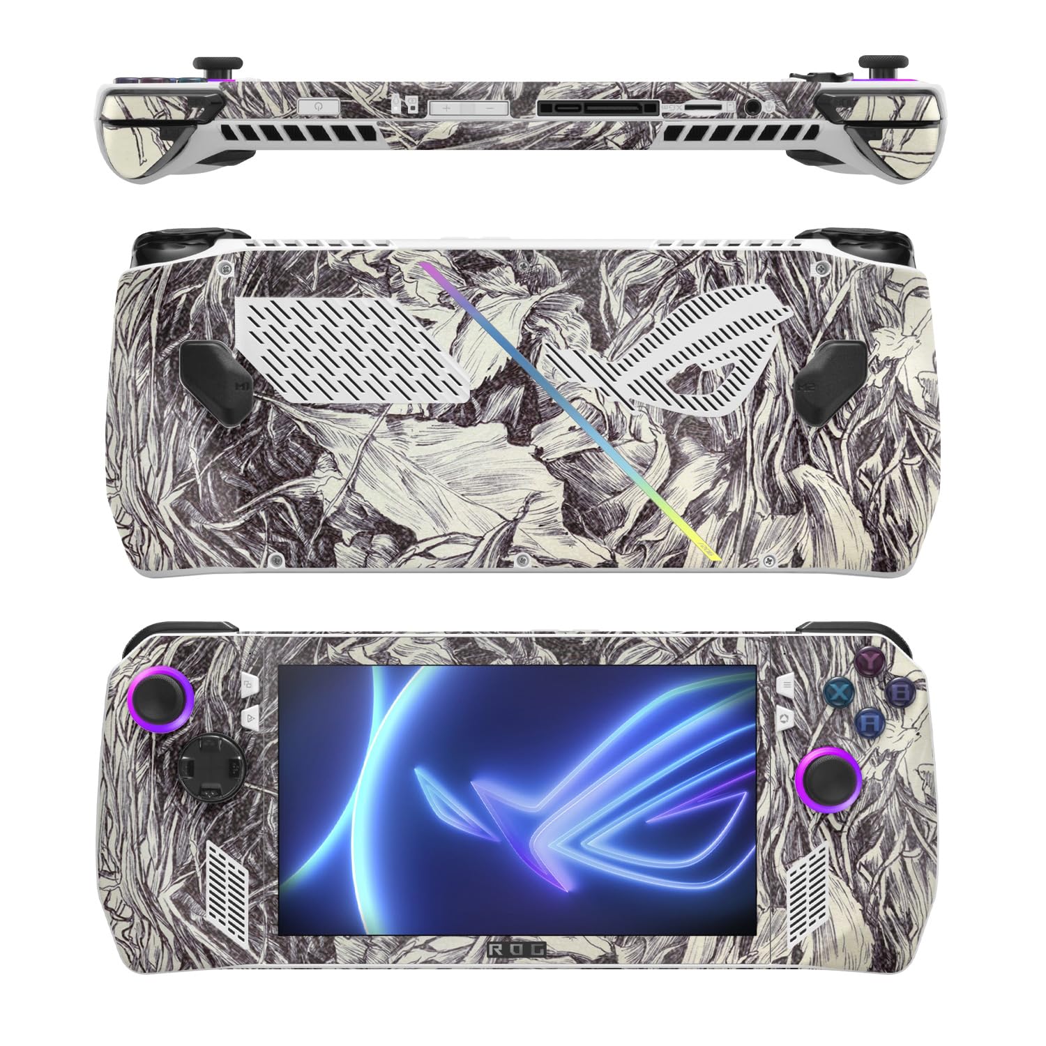 MightySkins Glossy Glitter Skin Compatible with Asus ROG Ally - Nest Sketch | Protective, Durable High-Gloss Glitter Finish | Easy to Apply