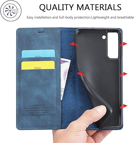 Miniatura 3 de EYZUTAK Funda para Samsung Galaxy A53 5G, Vintage Classic Matte Leather Wallet Case Flip Notebook Style Cover con cierre magnético Ranuras para