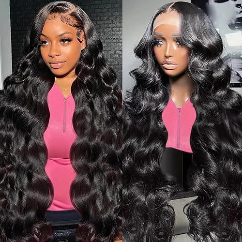 soul lady Pelucas de cabello humano ondulado con encaje frontal transparente HD de 13 x 4 pulgadas, pelucas de cabello humano para mujeres, pelucas
