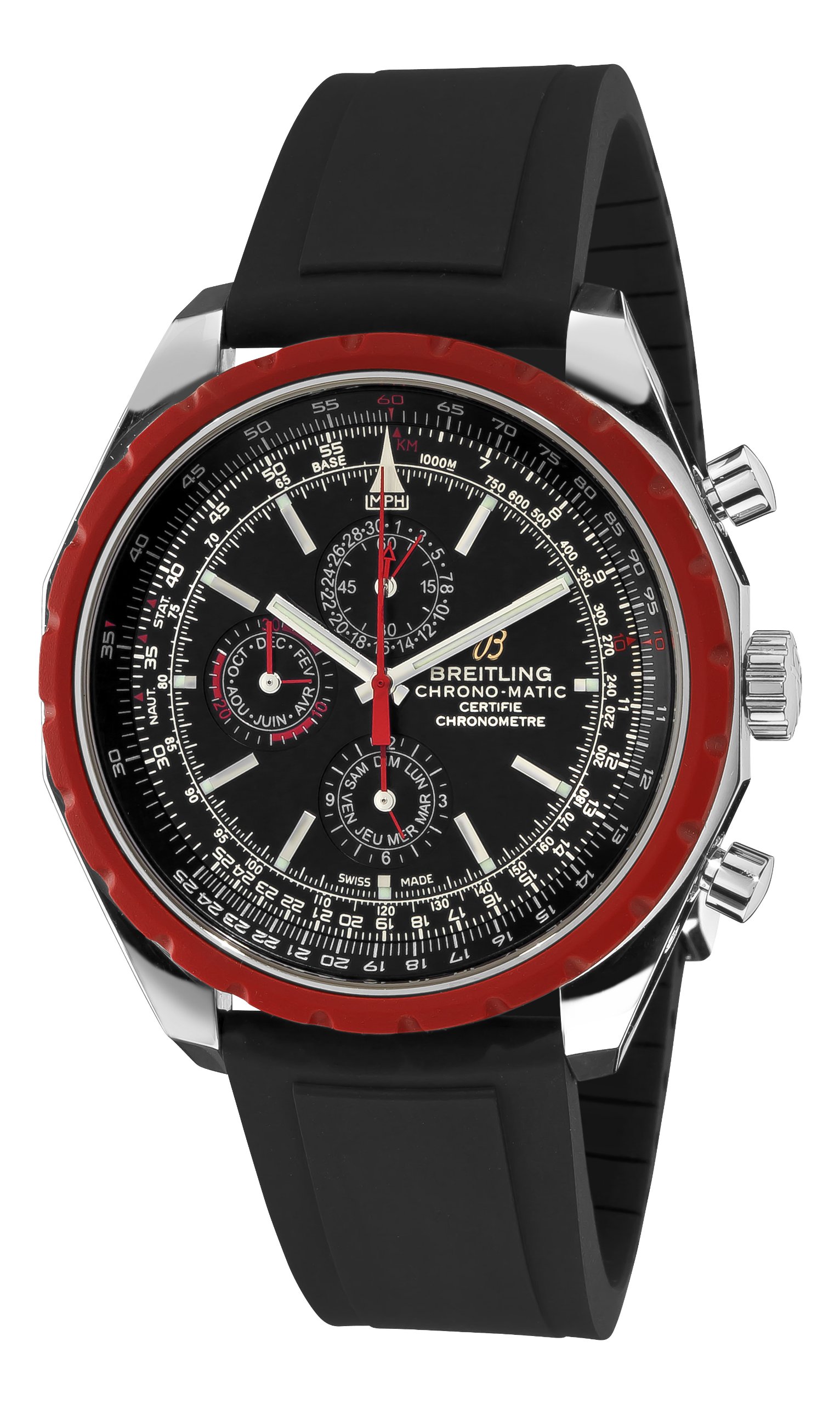 BreitlingMen's A1936003/BA94 ChronoMatic 1461 Black Chronograph Dial Watch