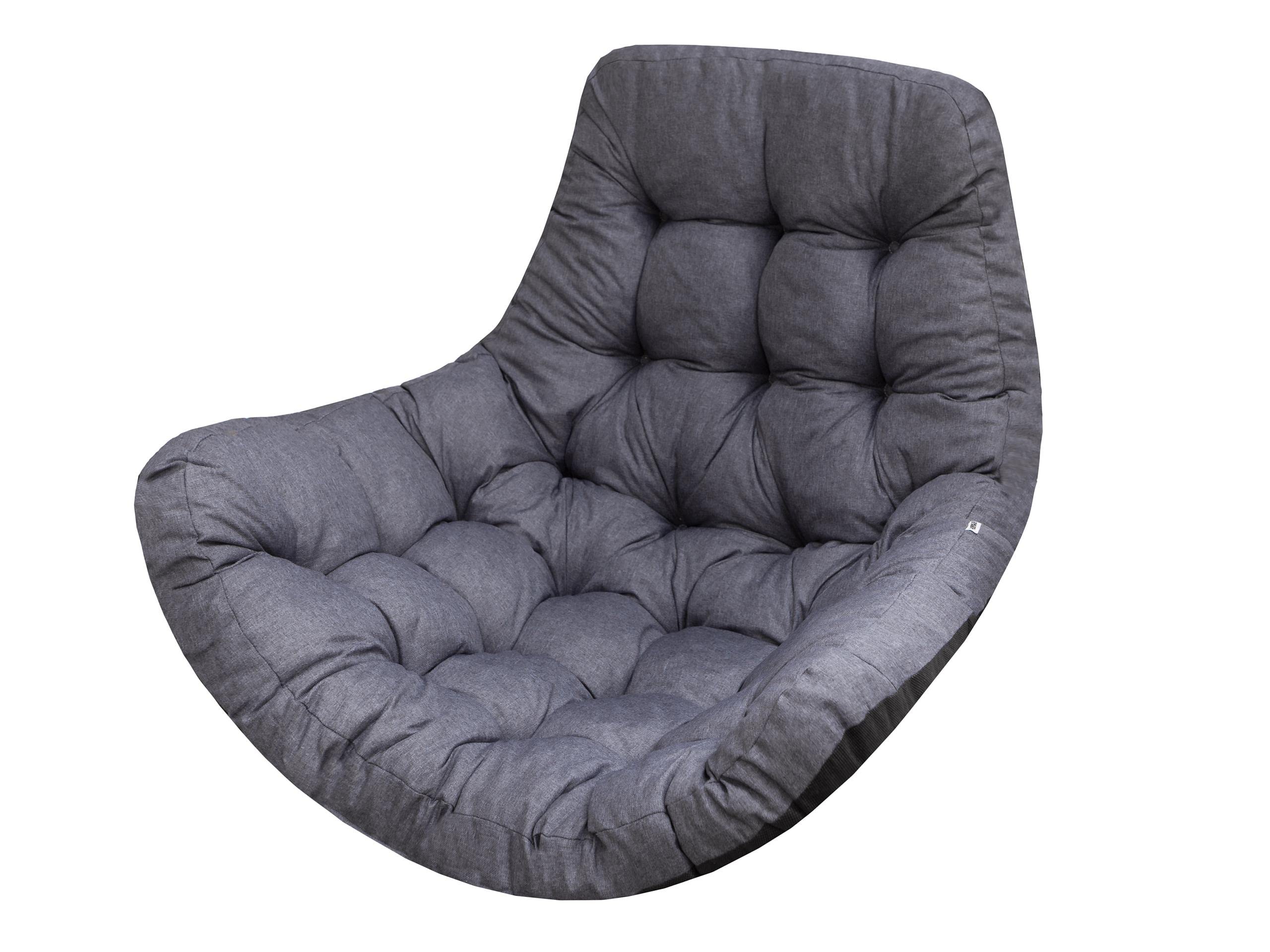 Bjird Hängesessel Kissen, Polster, Auflage für Polyrattan & Rattan Hängeschaukel, Sitzauflage für Hängekorb - Runde Sitzkissen - Rückenkissen für Hängesitz - Indoor & Outdoor- Navyblau Ökoleinen