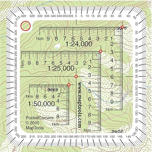Miniatura 2 de MapTools Reglas de esquina UTM de bolsillo
