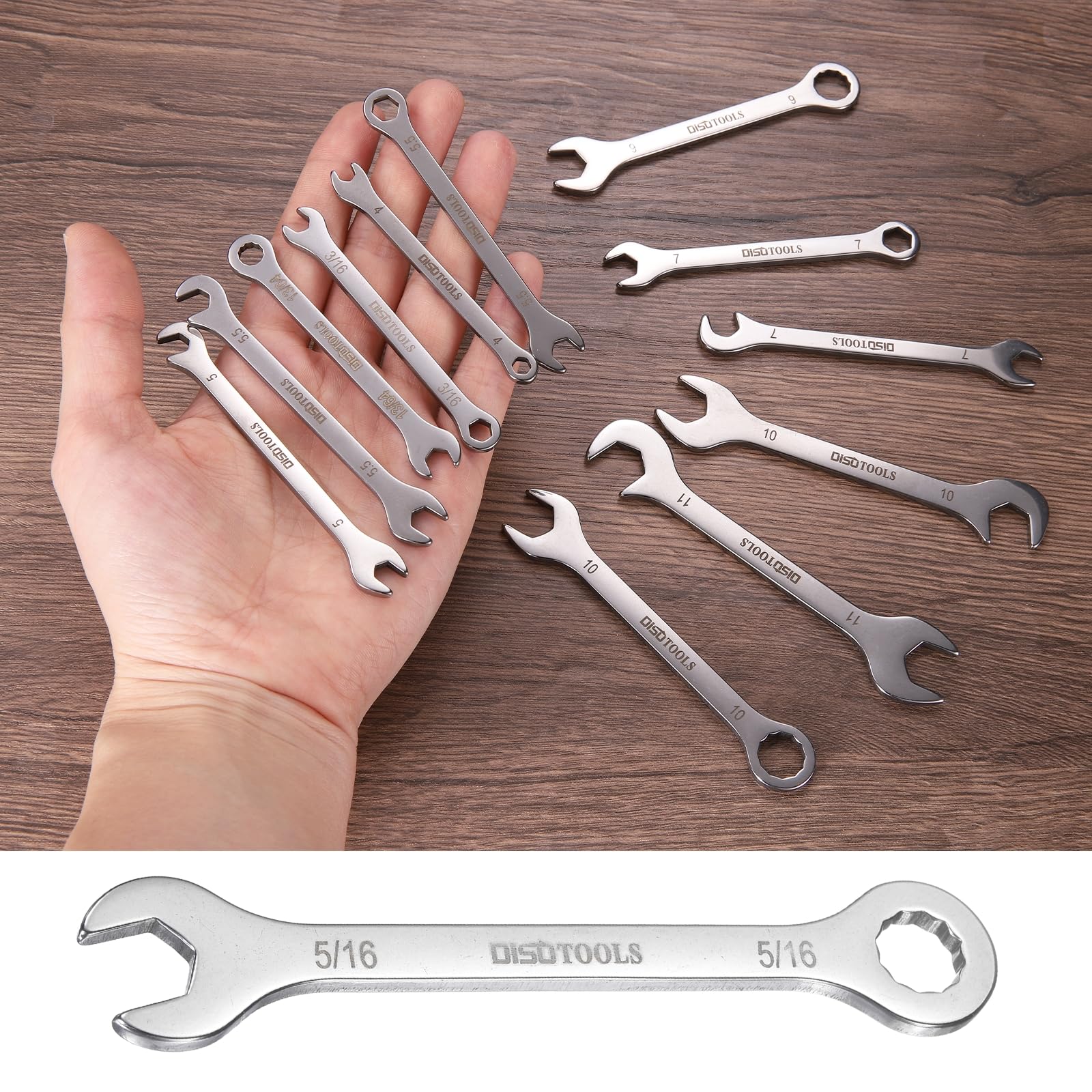 QUARKZMAN Kombinationsschlüssel 15mm - 6-Punkt CR-V Stahl Verchromt