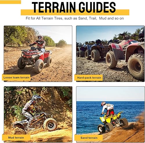 Miniatura 7 de Autoforever Juego de 2 neumáticos ATV UTV de 20 x 7.00-8, neumáticos de barro todo terreno de 20 x 7.00-8, 6 capas, sin cámara, banda de rodadura no