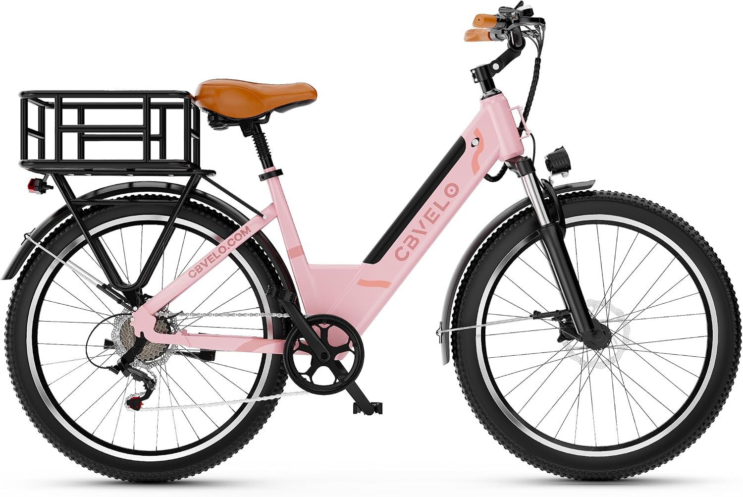 750 Peak Electric Bike for Adults,up 80 Miles Removable Battery Ebike, 26″ Electric E Bike with 7-Speed,Adult Electric Bicycles for Commute Beach Snow White Womens All Terrain