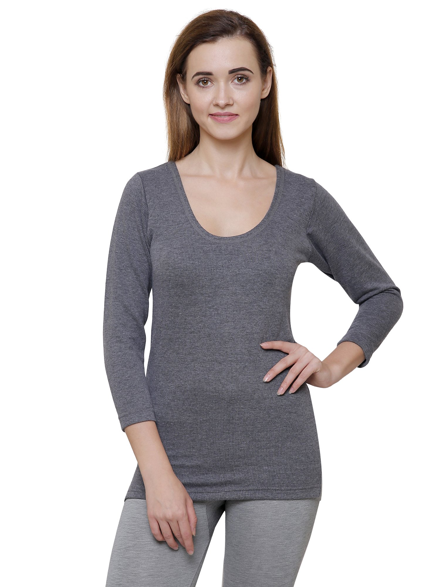 dyca by (Bodycare) Women Melange Solid Thermal Top-picture-48
