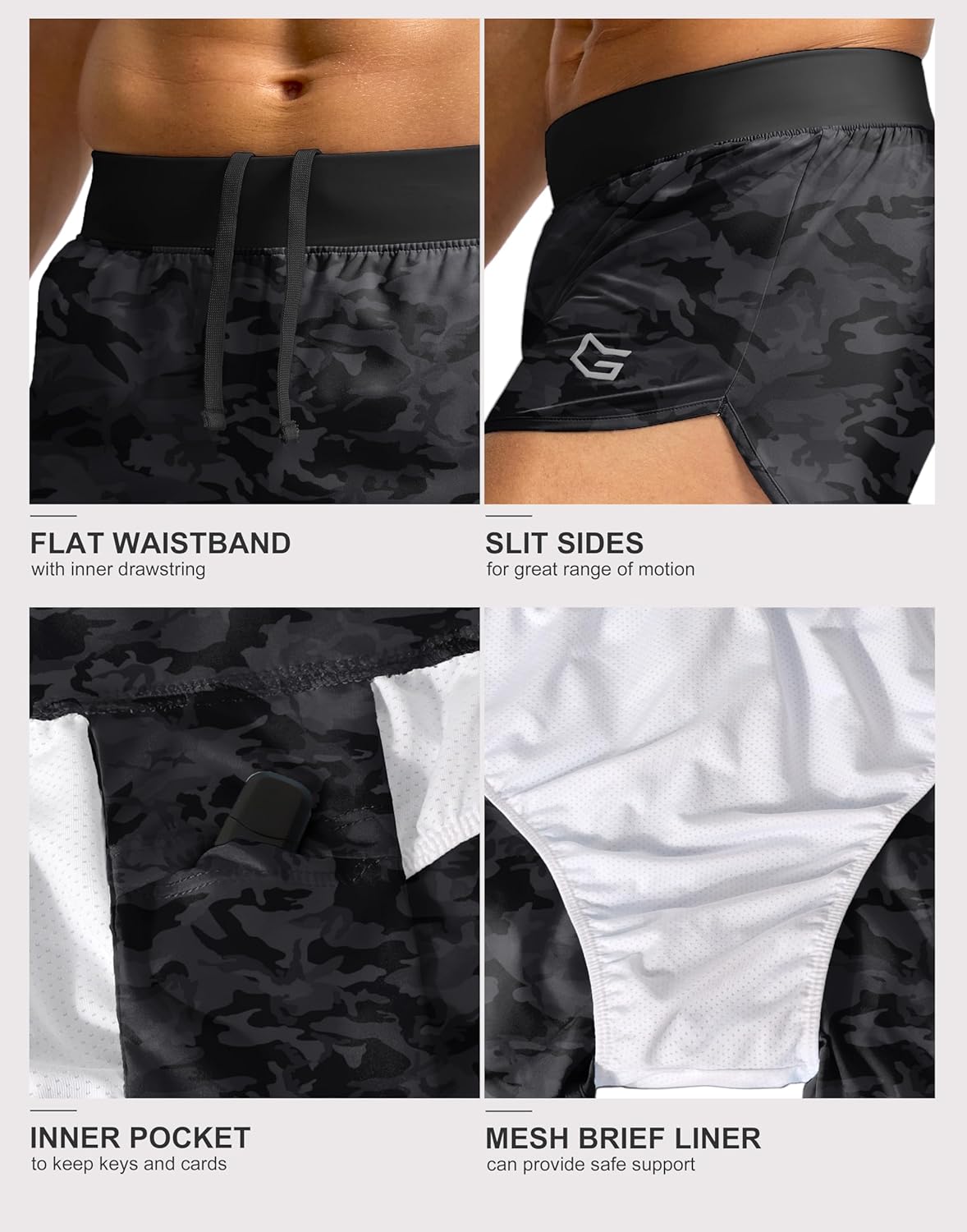 G Gradual Running Shorts for Men 3 Inch Lighweight Quick Dry Workout Gym Athletic Jogging Shorts with Inner Key Pocket - Image 4