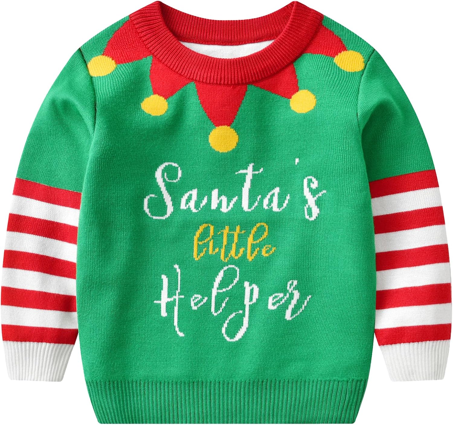 Kids Christmas Sweater Boys Girls Christmas Jumper Crew Neck Long Sleeve Christmas Print Sweater Winter Clothes