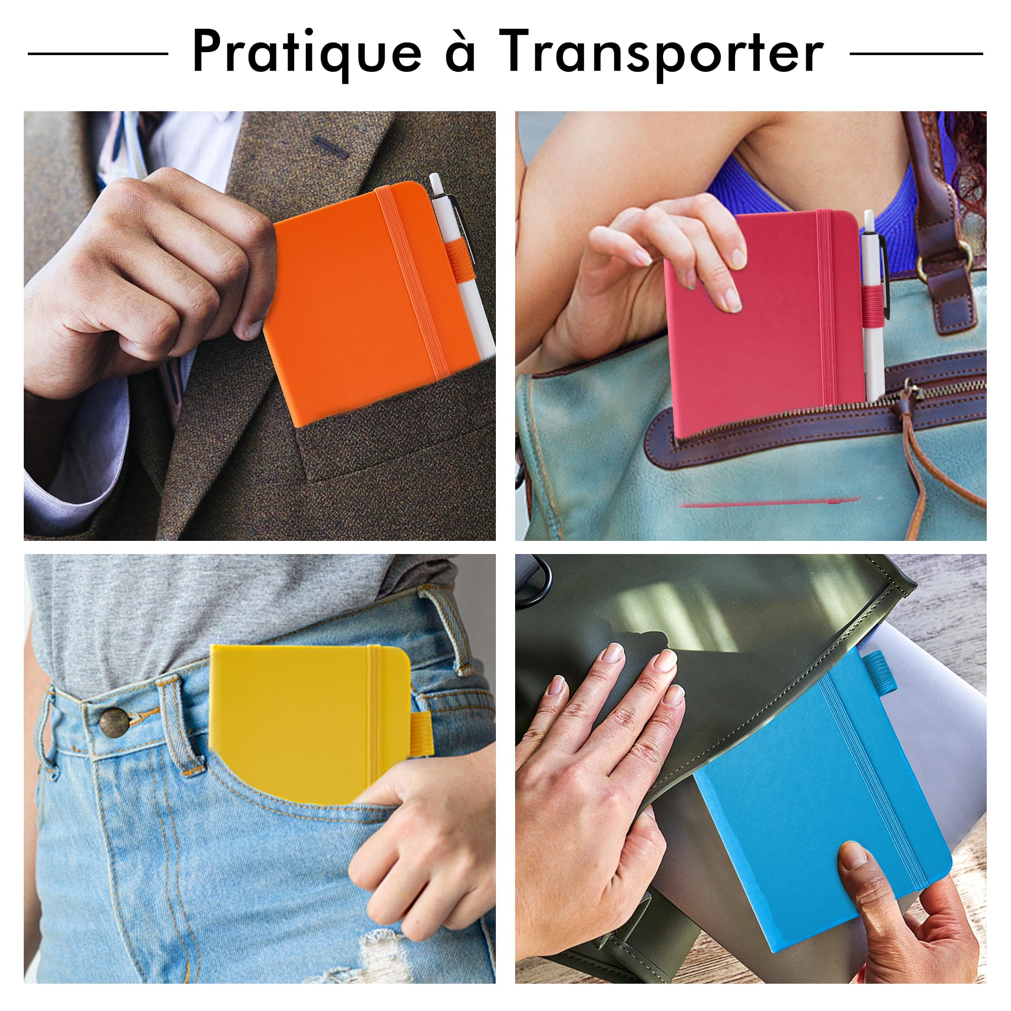 Carnet A6 Lot De 12 Petit A6 Carnet,Carnet De Note A6,Mini Pocket