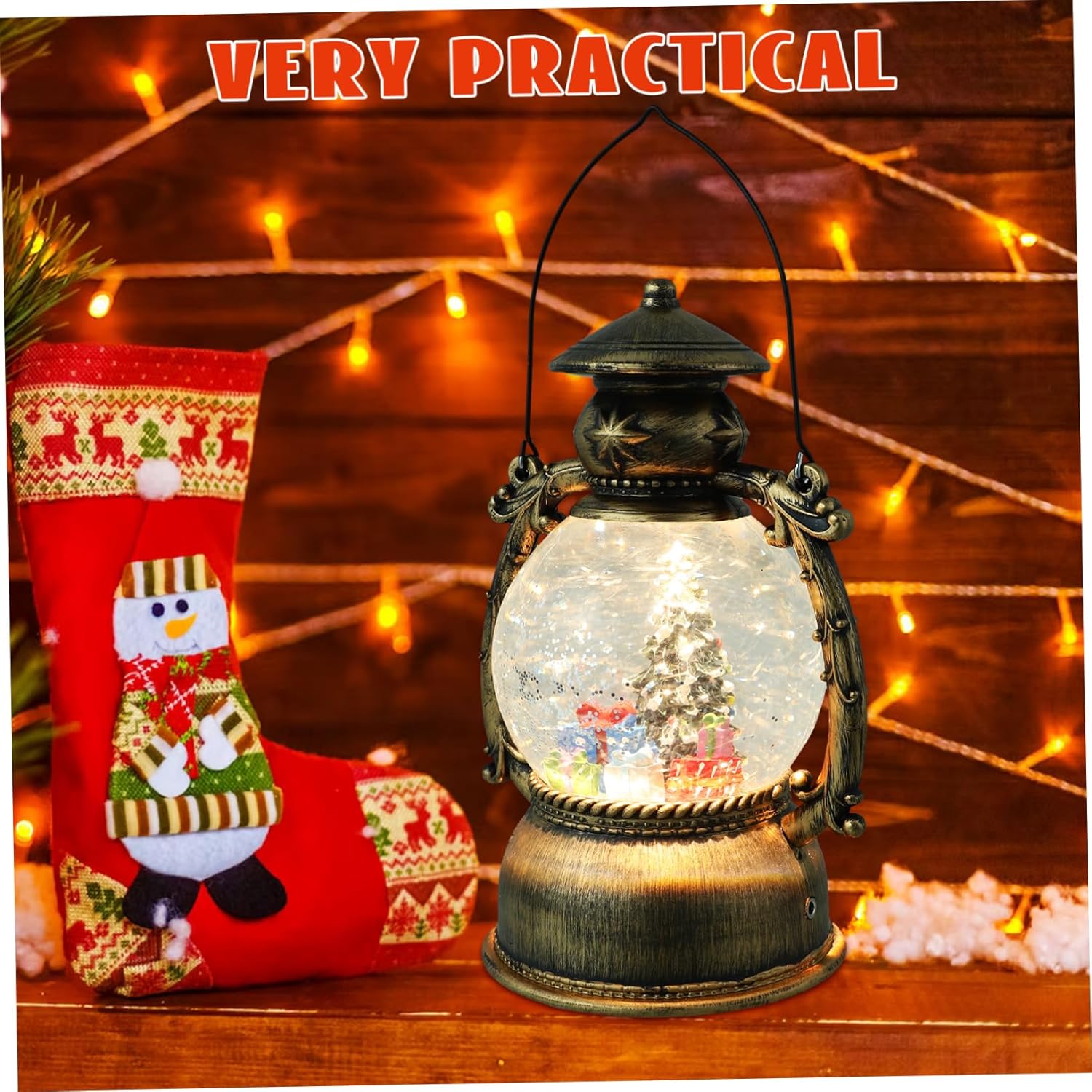 Musical Led Christmas Snow Globe Decoration with Lighted Christmas Tree Creative Tabletop Xmas Music Box for Holiday Parties and Giving