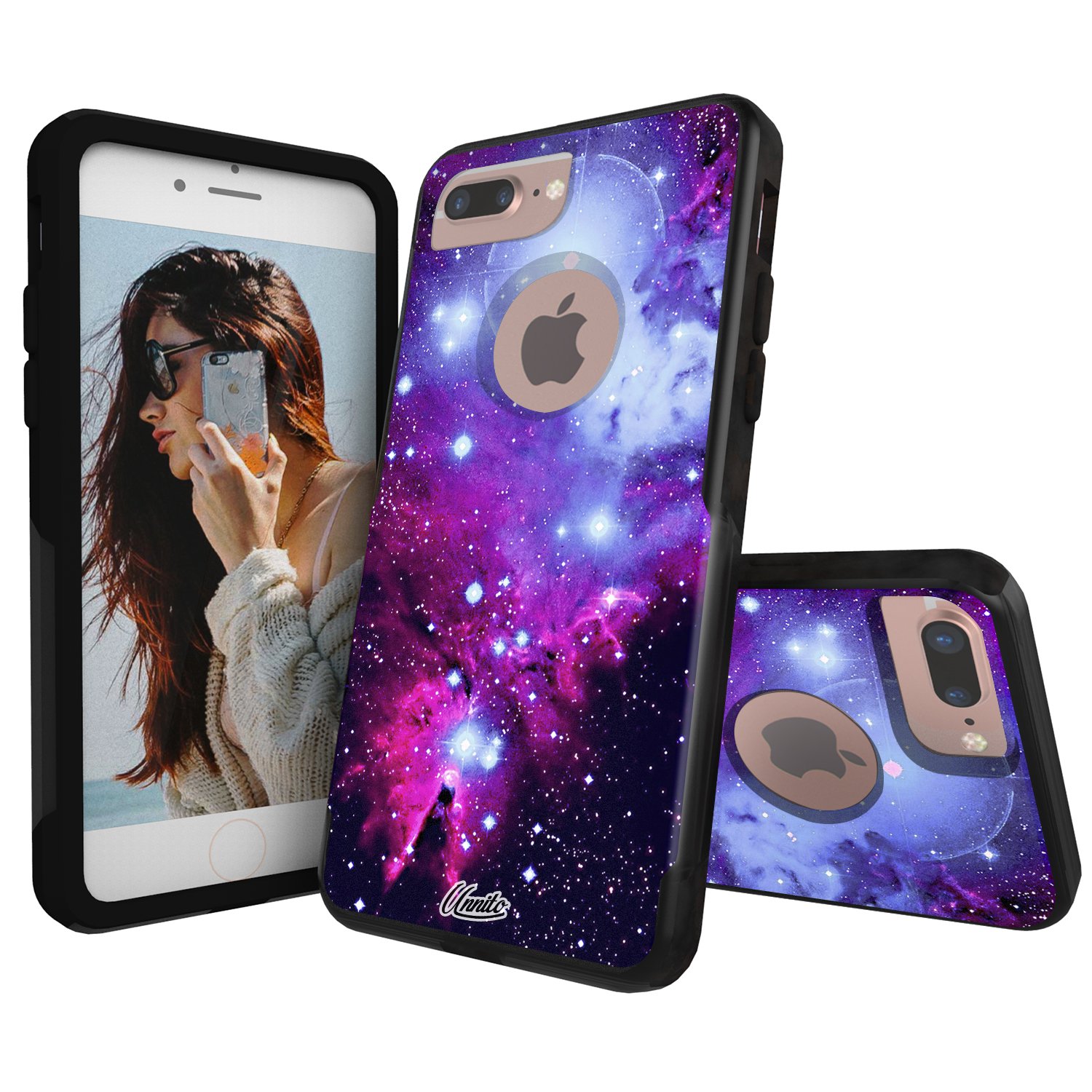 Unnito iPhone 7/8 Plus Black Nebula Case Black