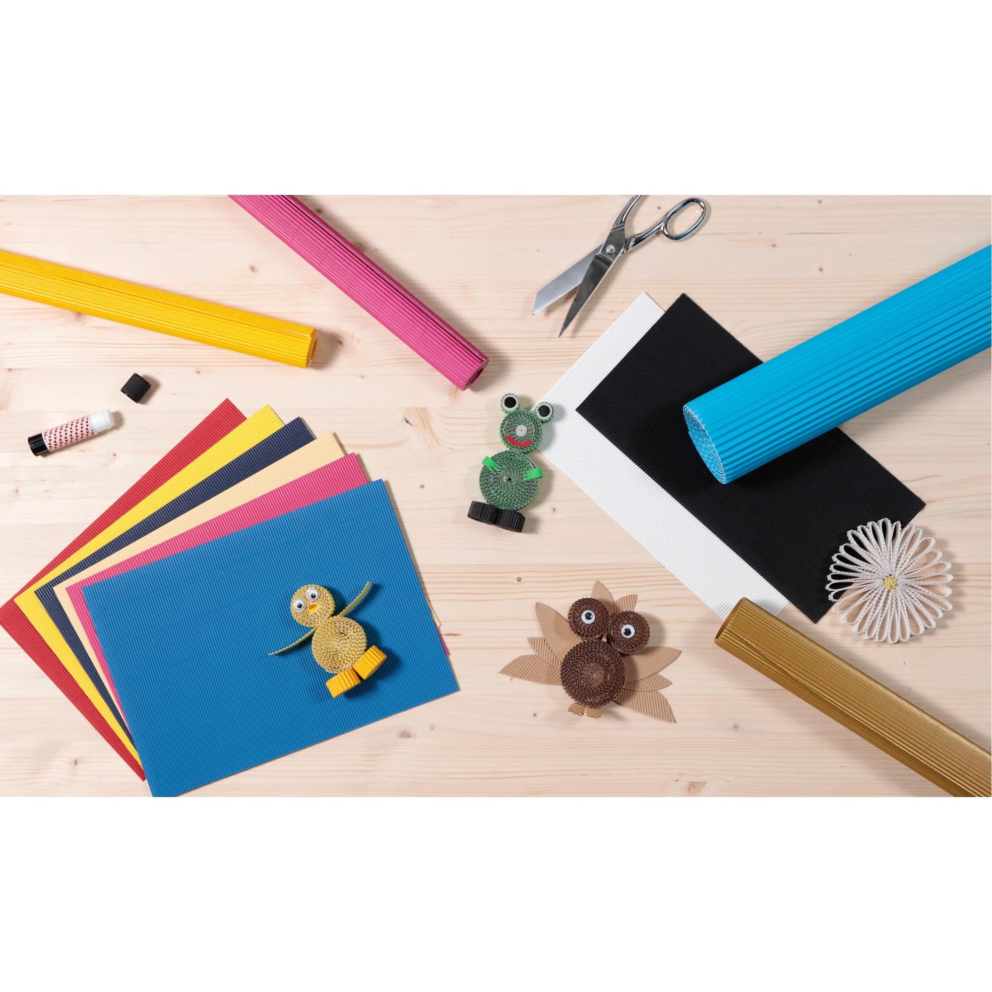 Clairefontaine 451071C - rotolo di cartone ondulato Maxi scanalatura 175g/m² - Formato 2,00x0,70 m - hobby creativo - Bricolage, Attività manuali, Cartiera Creativa - Colore Kraft