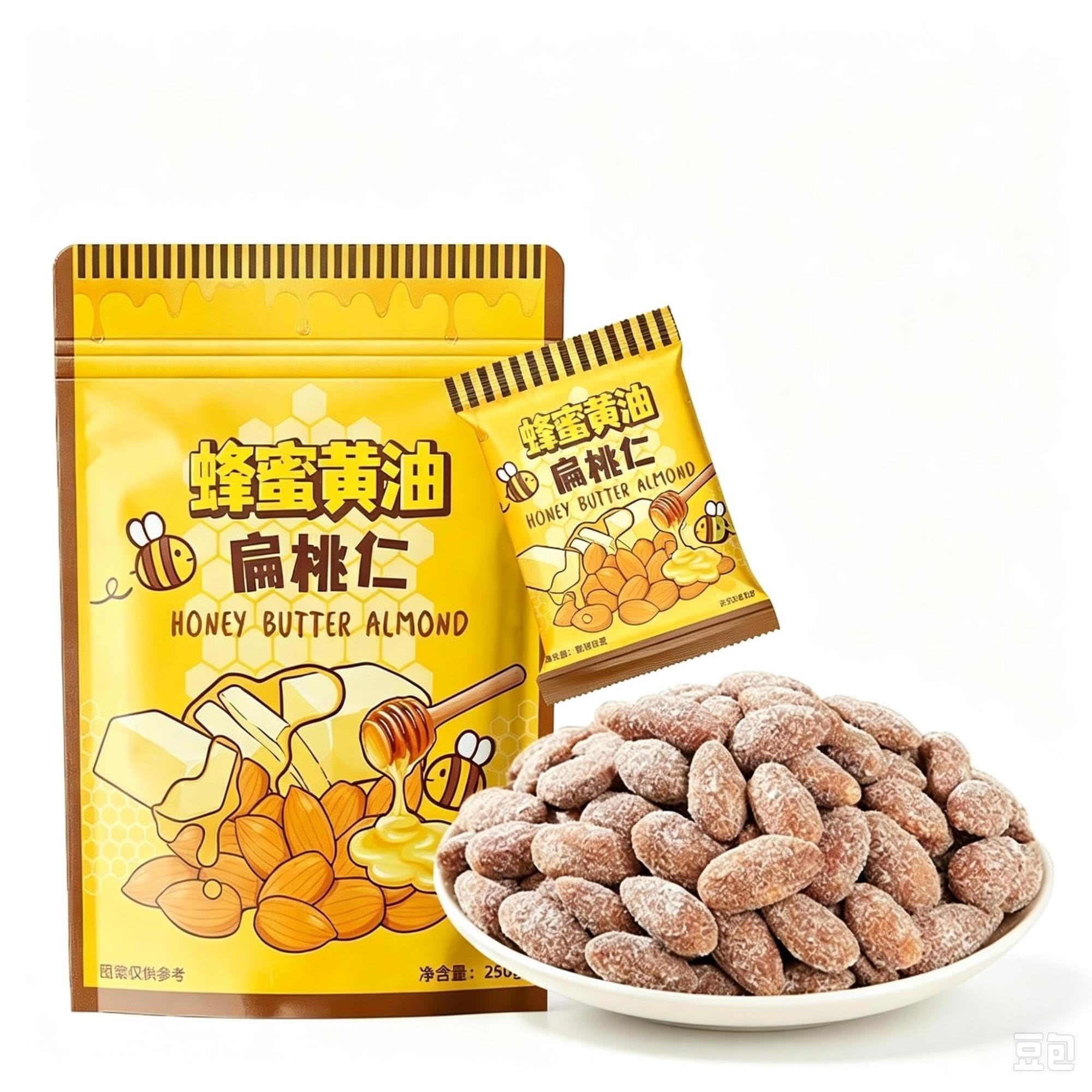 Confezione di snack alle mandorle al burro da 250 g