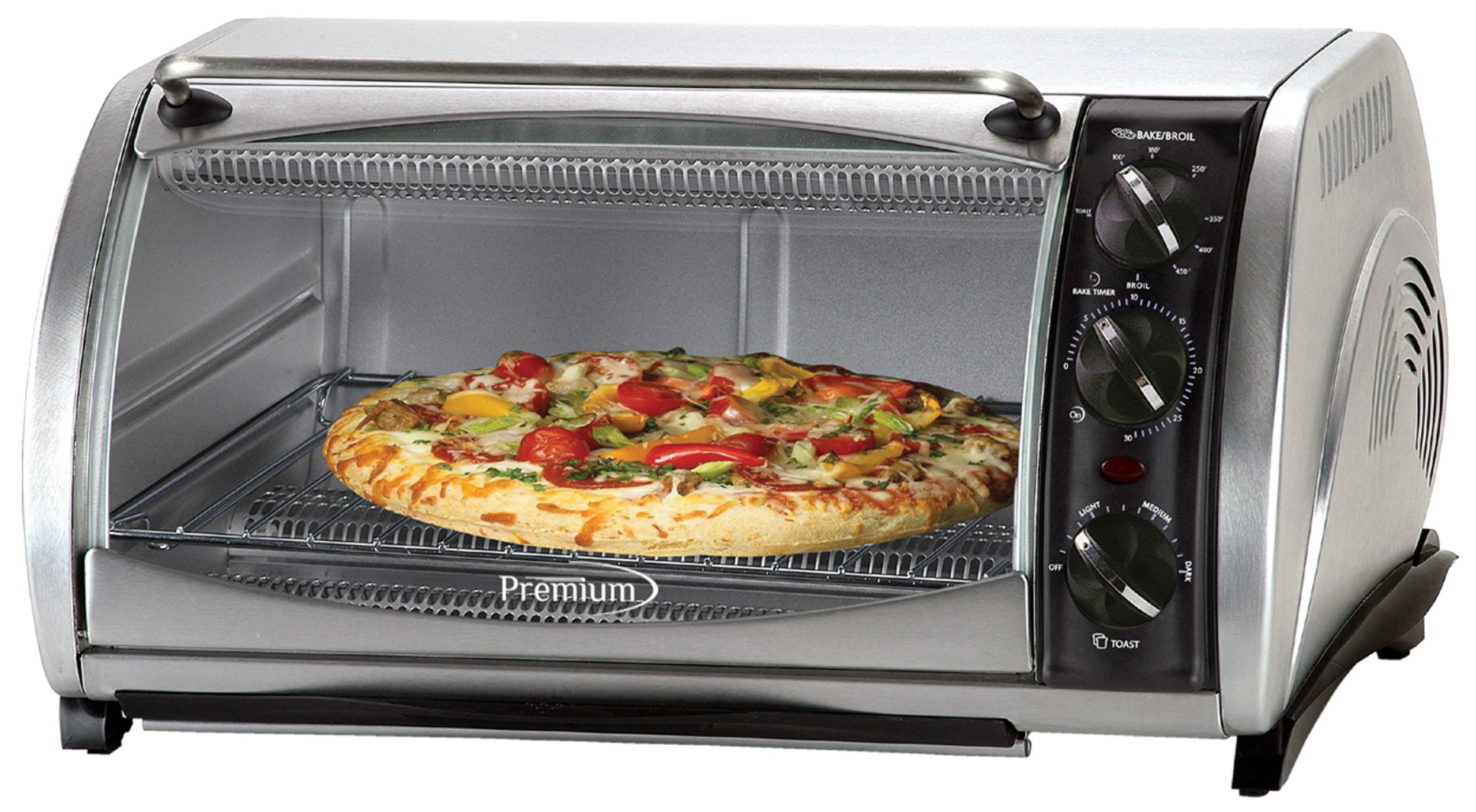Amazon.com: PREMIUM pto181 6-slice tostador horno, 18 L, color negro :  Hogar y Cocina