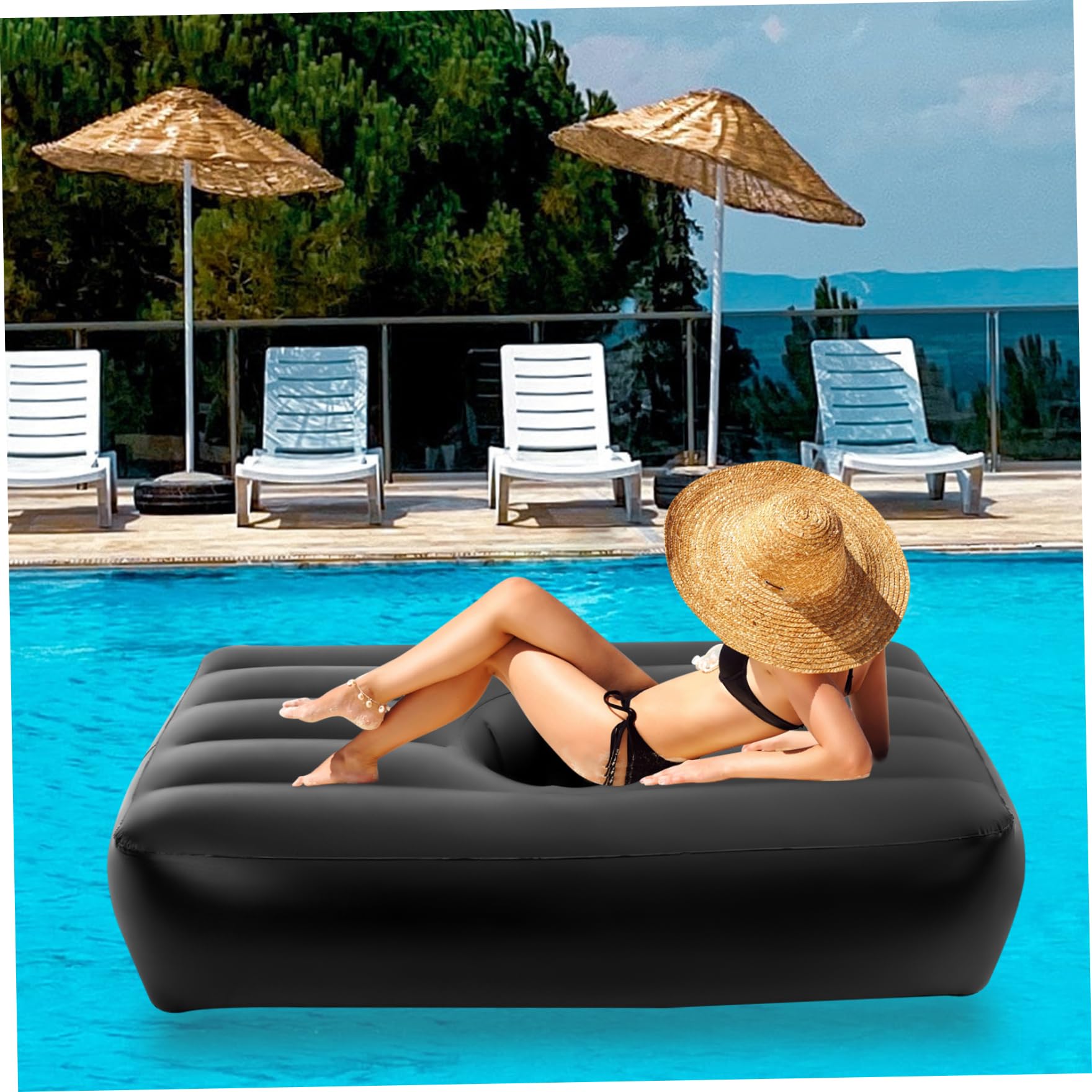 BBL Bed, 77x44x17 Pollici di ergonomia gonfia Sedia BBL con Foro per Sedere, Comfort per Interno, all'aperto