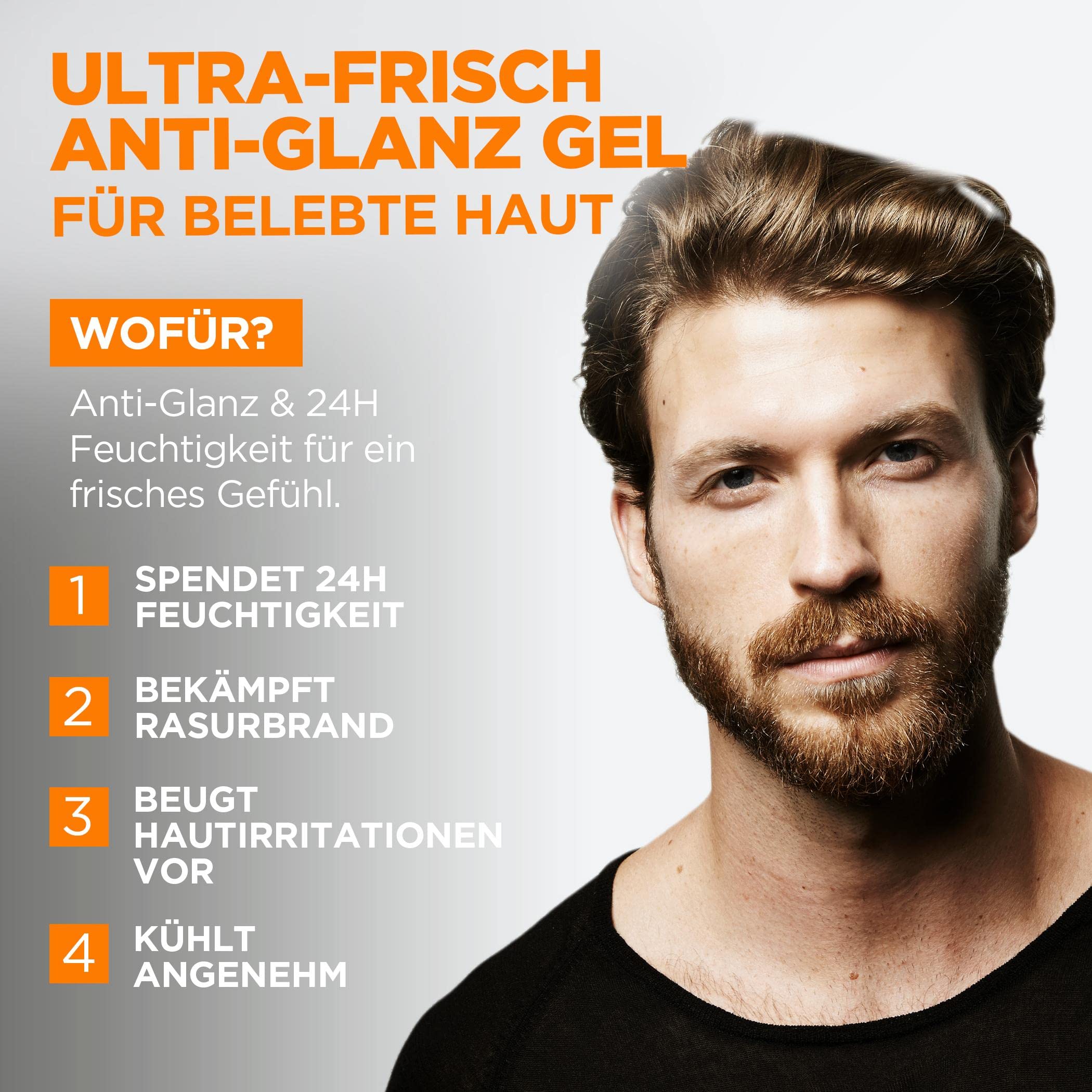 L'Oréal Men Expert Cooling Anti-Shine Face Care for Men Mattifying and Refreshing Gel, 24H Anti-Fatigue - Image 2