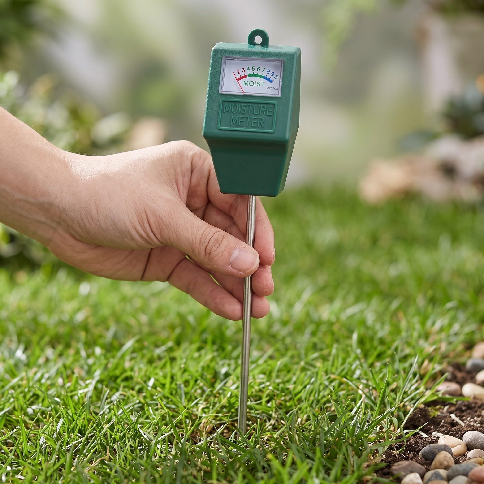 CLISPEED 6 Piezas Analizador de Suelo para Jardín, Medidor de Humedad Verde