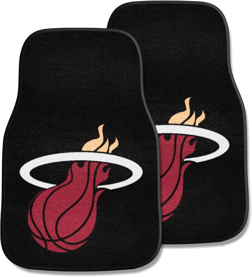 FANMATS NBA Unisex-Adult Front Carpet Car Mat Set - 2 Pieces