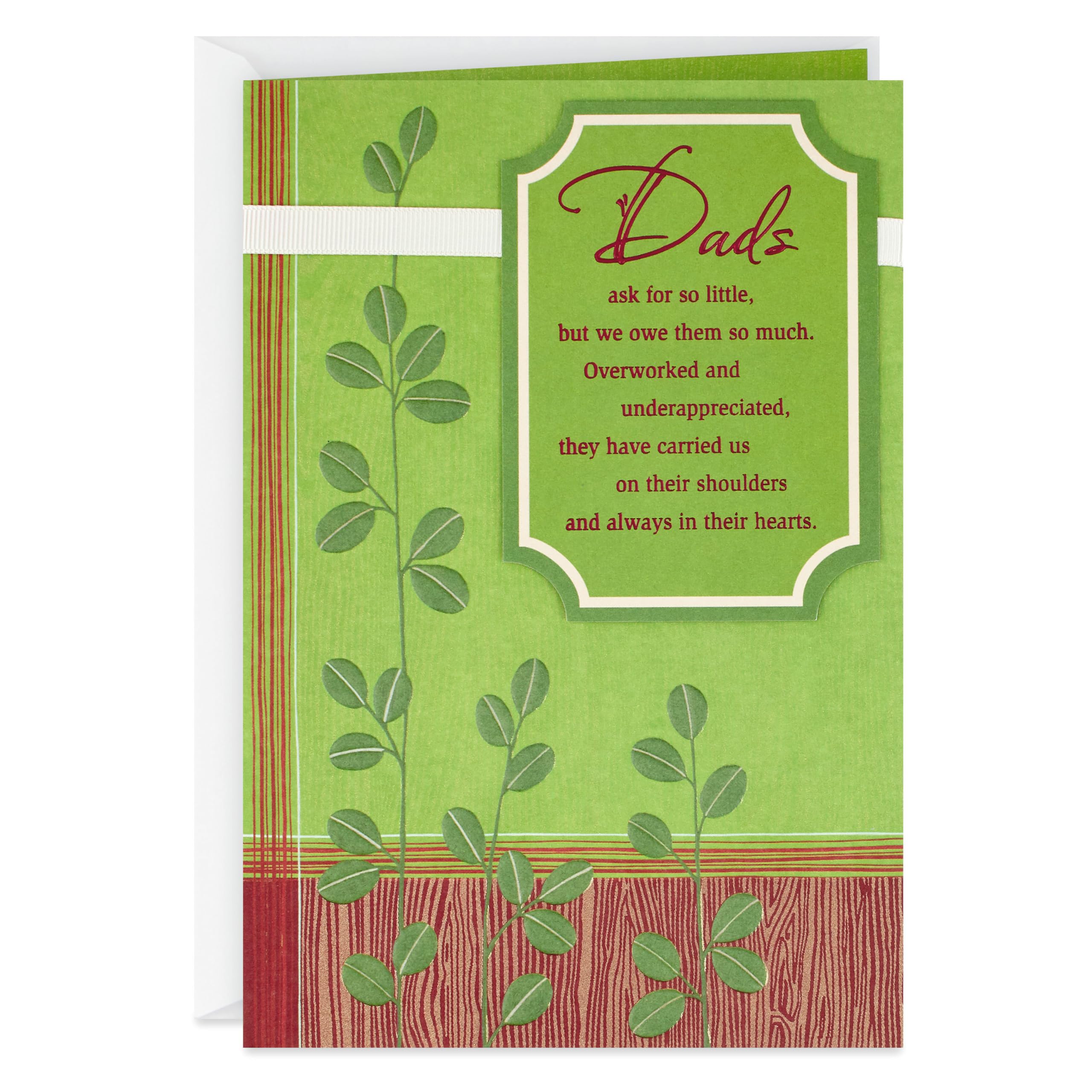 Hallmark Birthday Greeting Card for Father Stems Stems with Leaves