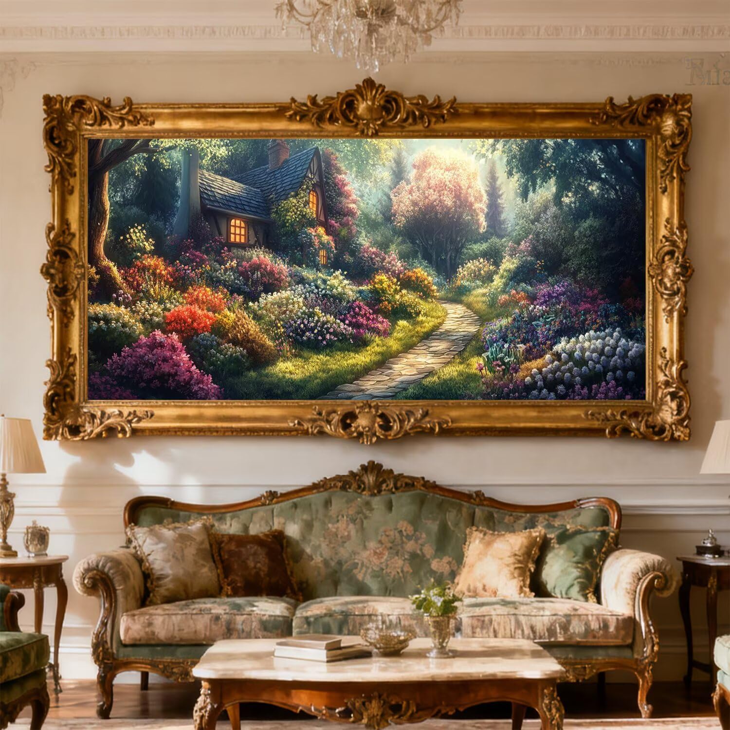 Malarstwo diamentowe do ogrodu pełny zestaw 190 x 80 cm diamentowe malowanie dziewczyna malować według numerów, DIY diamenty kryształowe mozaika DIY malarstwo dla dorosłych, dekoracje prezenty, kabina
